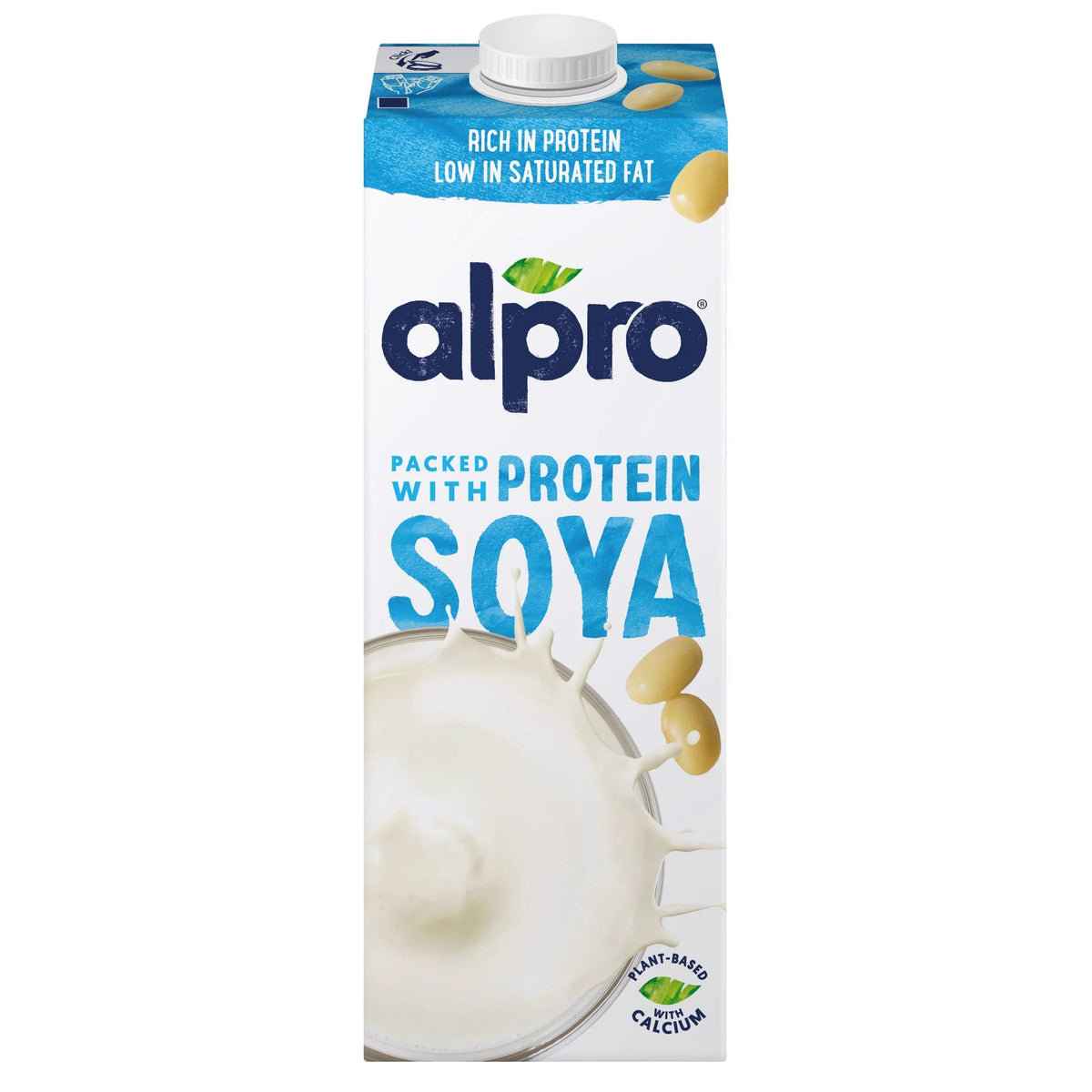 Alpro Soya Drink 1L, 100% Plant Based And Dairy Free - Case of 12 (12 x 1L)