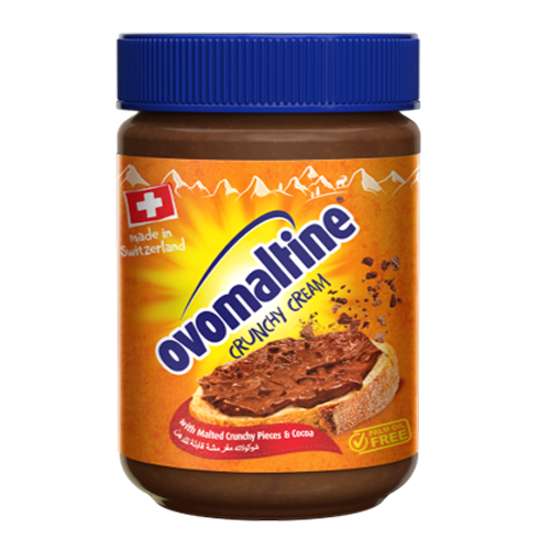 Ovomaltine Swiss Chocolate Spread with Malty Crunchy Pieces & Cocoa, 33% Malt, 380g