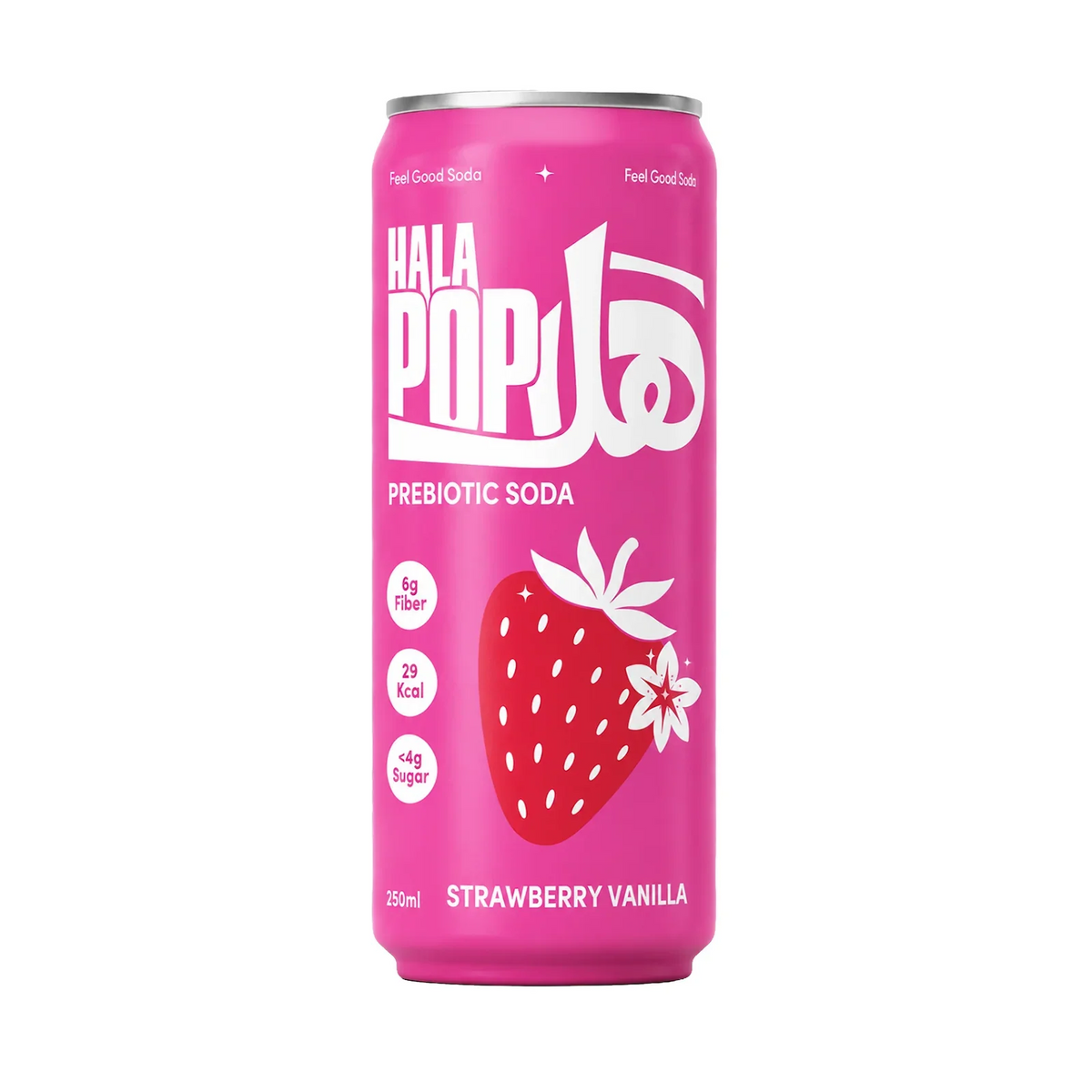 HALAPOP Probiotic Soda Strawberry Vanilla