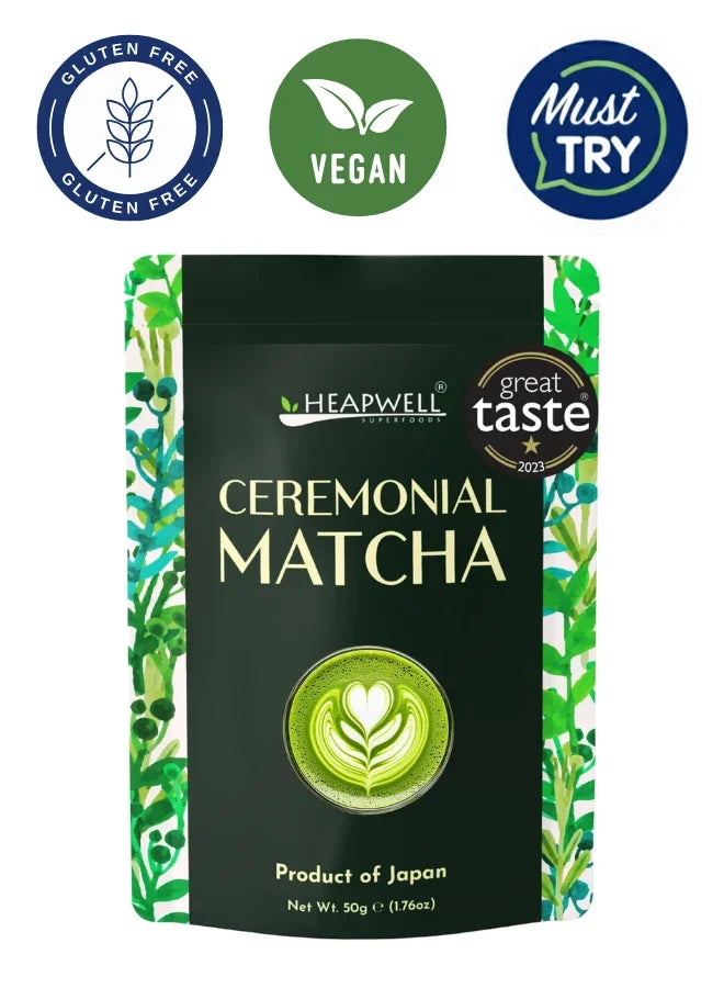 Heapwell Matcha - Classic Ceremonial Grade Matcha Powder from Japan, 50g