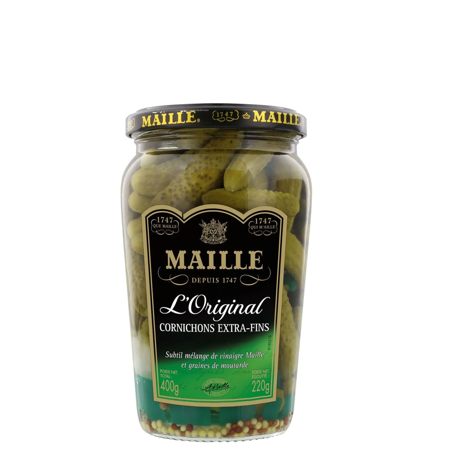 Maille Cornichons Crunchy Extra Fins - Pickles 220gm