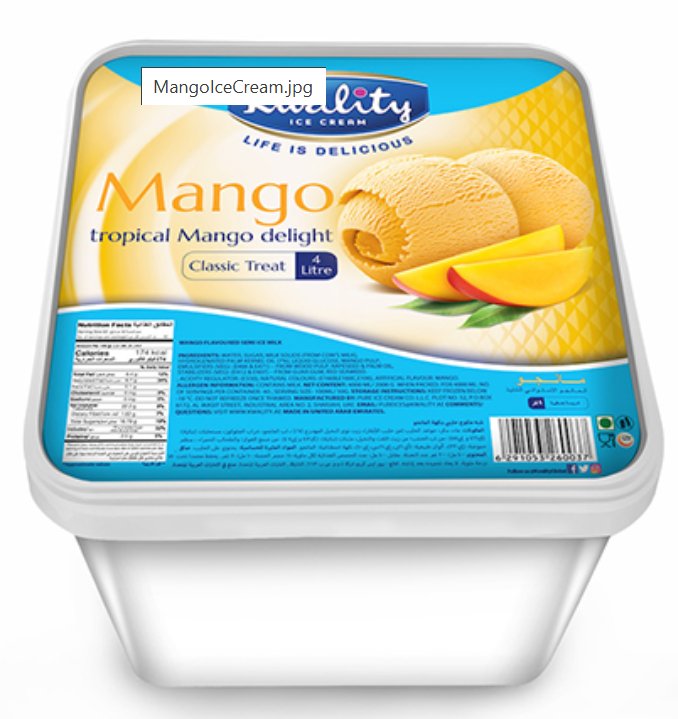 Mango Ice cream 4 Litr