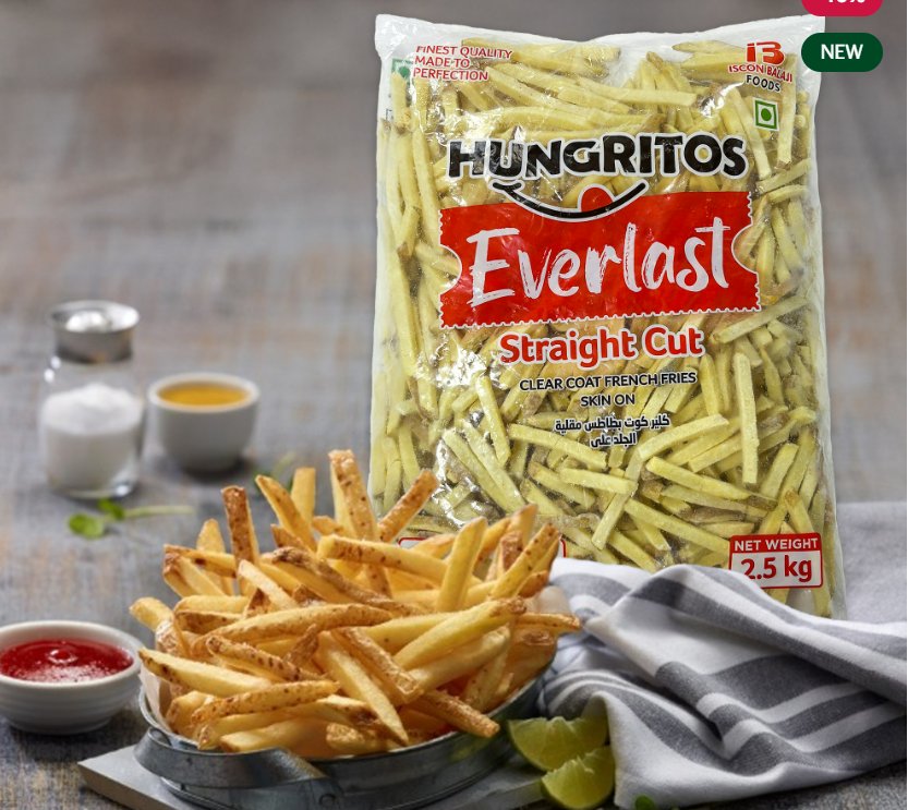 French fries 9x9mm skin-on (coated)
