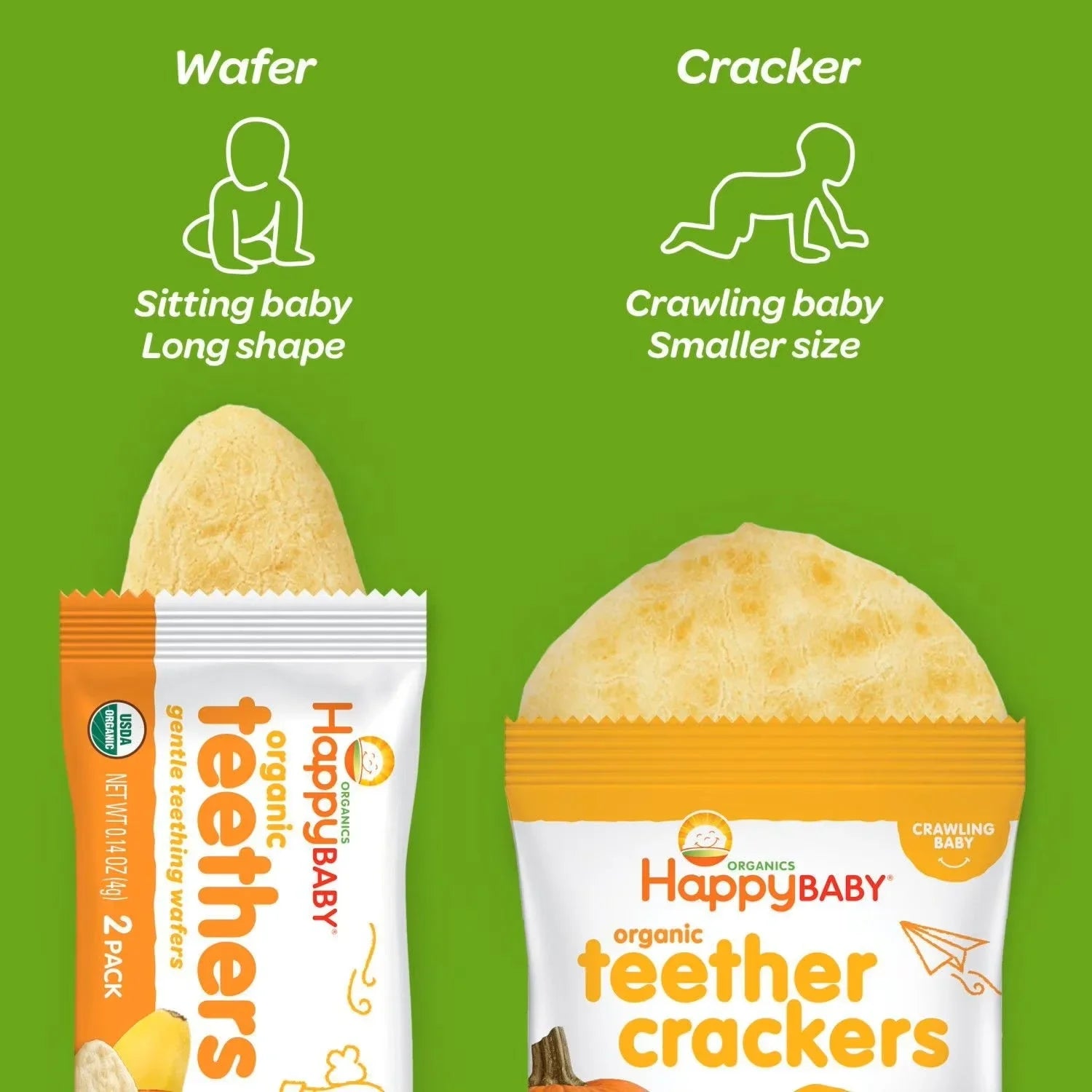 HappyBABY Organics Teethers & Teether Crackers Variety Pack - 144g (36ct)