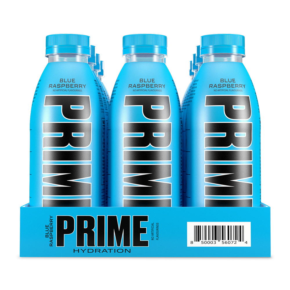 Prime Blue Raspberry Hydration Drink 500ml (Pack of 12)