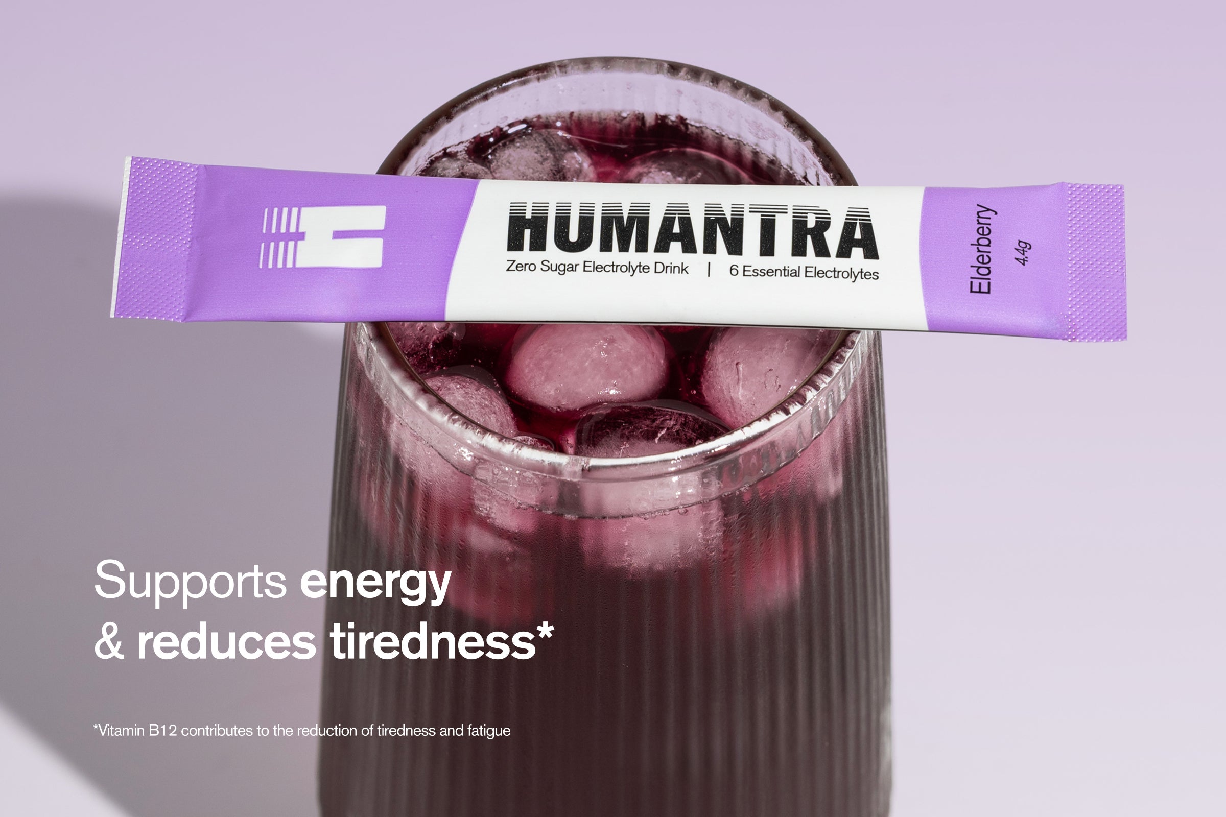 Humantra Elderberry Electrolyte Hydration Pack – Zero Sugar, 20 Servings, 90g