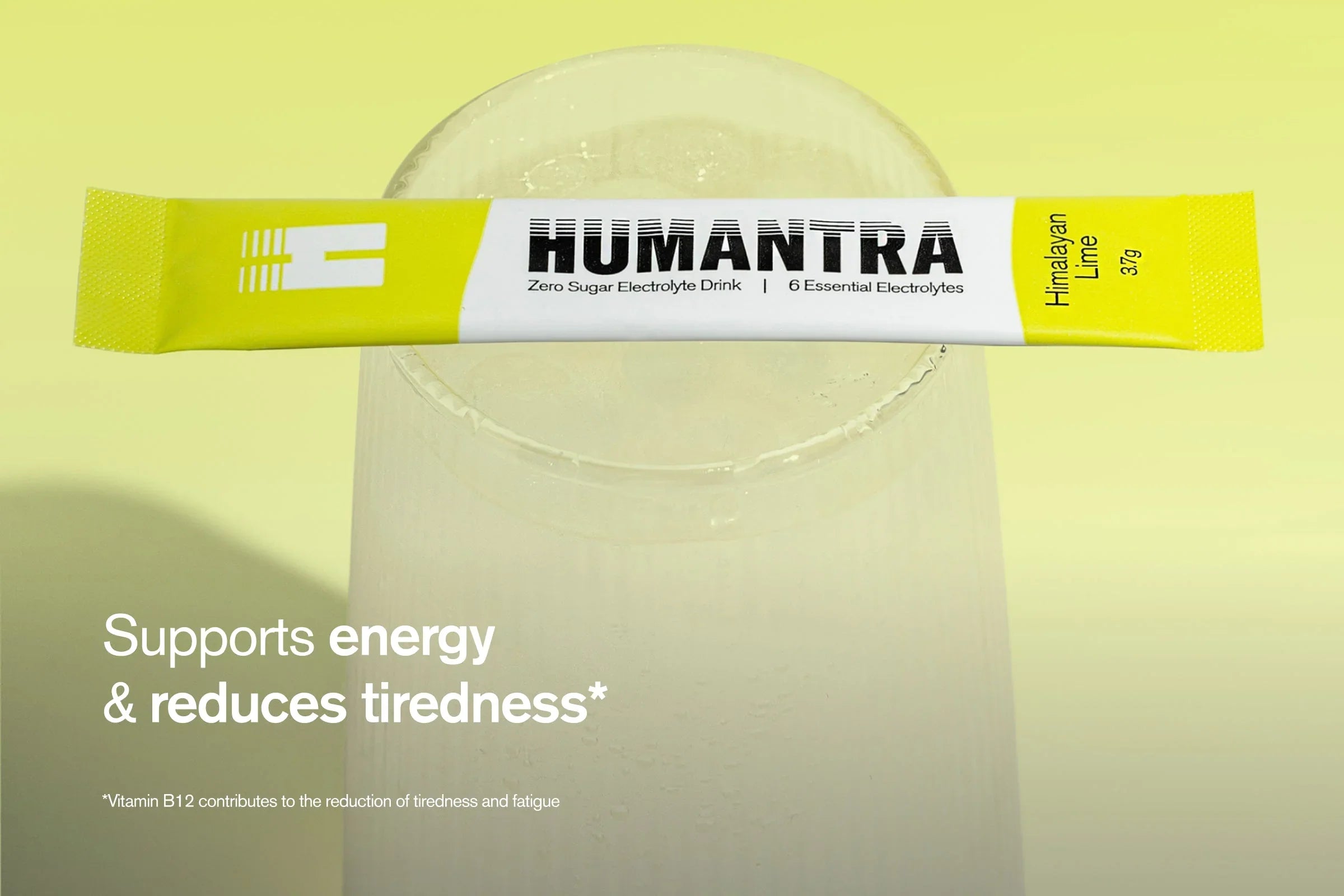 Humantra Himalayan Lime Electrolyte Hydration Pack – Zero Sugar, 20 Servings, 74g