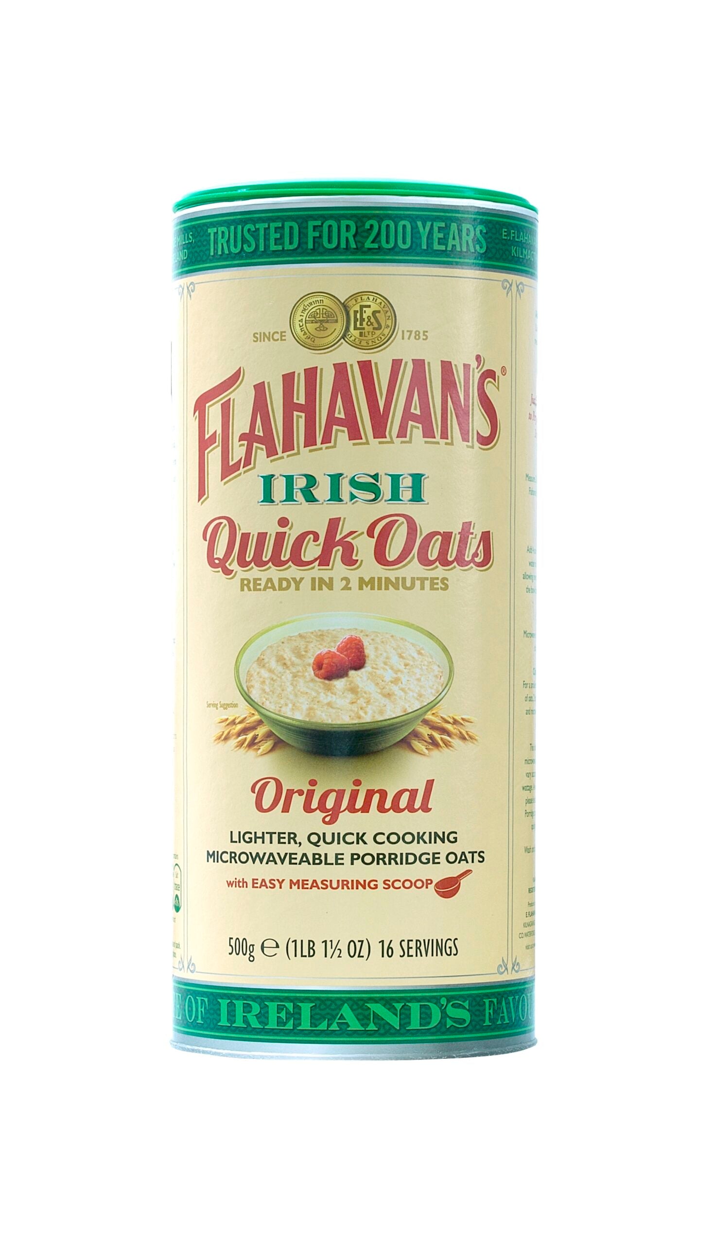 Flahavan's Irish Quick Oats Original Drum 500g