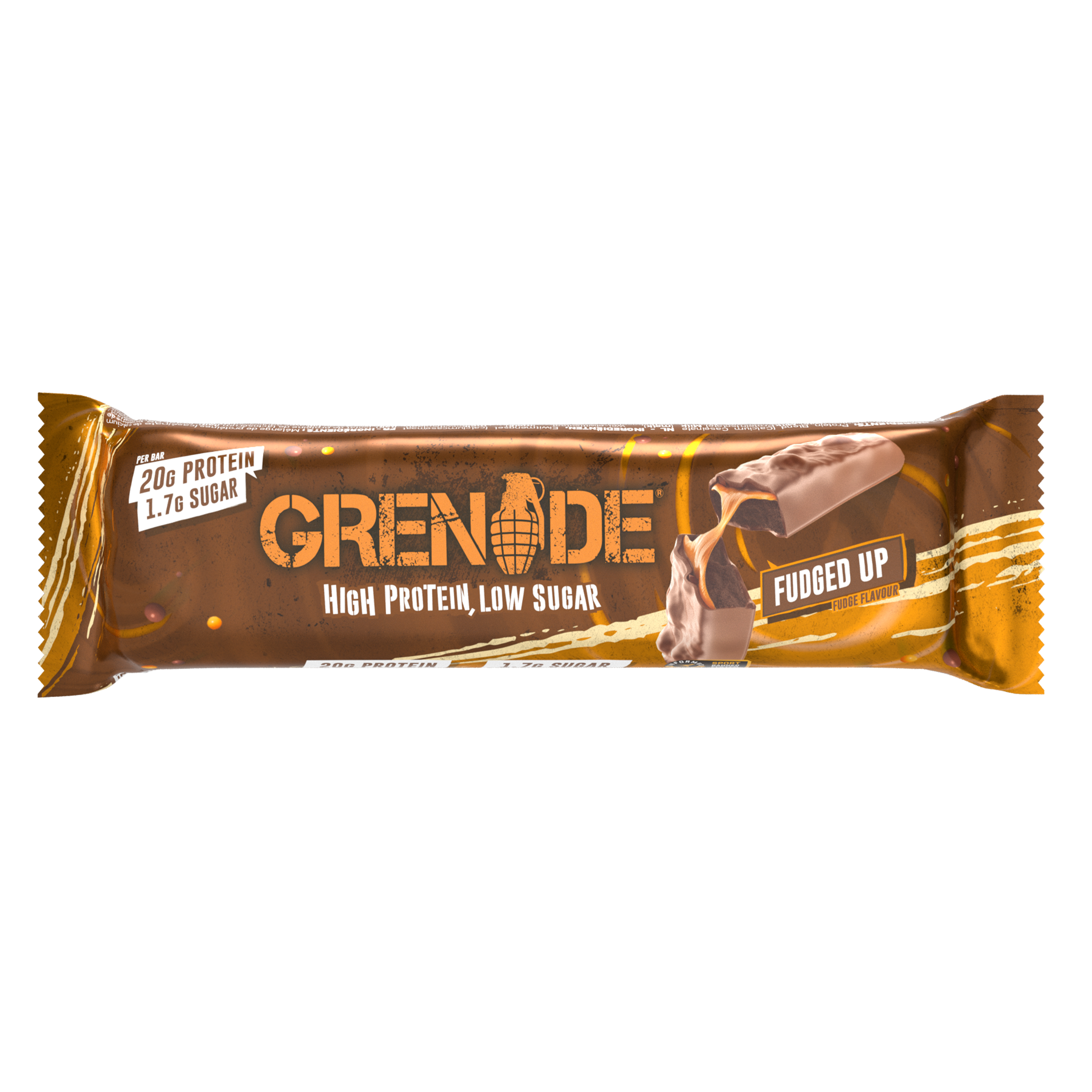 Grenade Fudged Up - High Protein Bar - Low Sugar 60gm