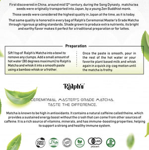 Ralph's Organic Ceremonial Matcha Masters Grade 100g