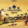 Arabian Delights Dark Chocodate, Classic Chocolate Coated Bite-Sized Snacks, Stuffed w/ Golden Roasted Almonds ,Dates| Snacks & Sweets 150gm Souvenir Box