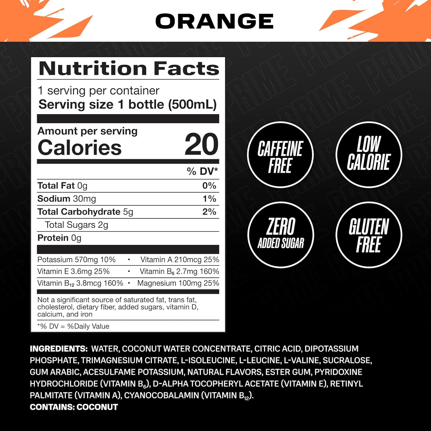 Prime Orange Ice Hydration Drink 500ml