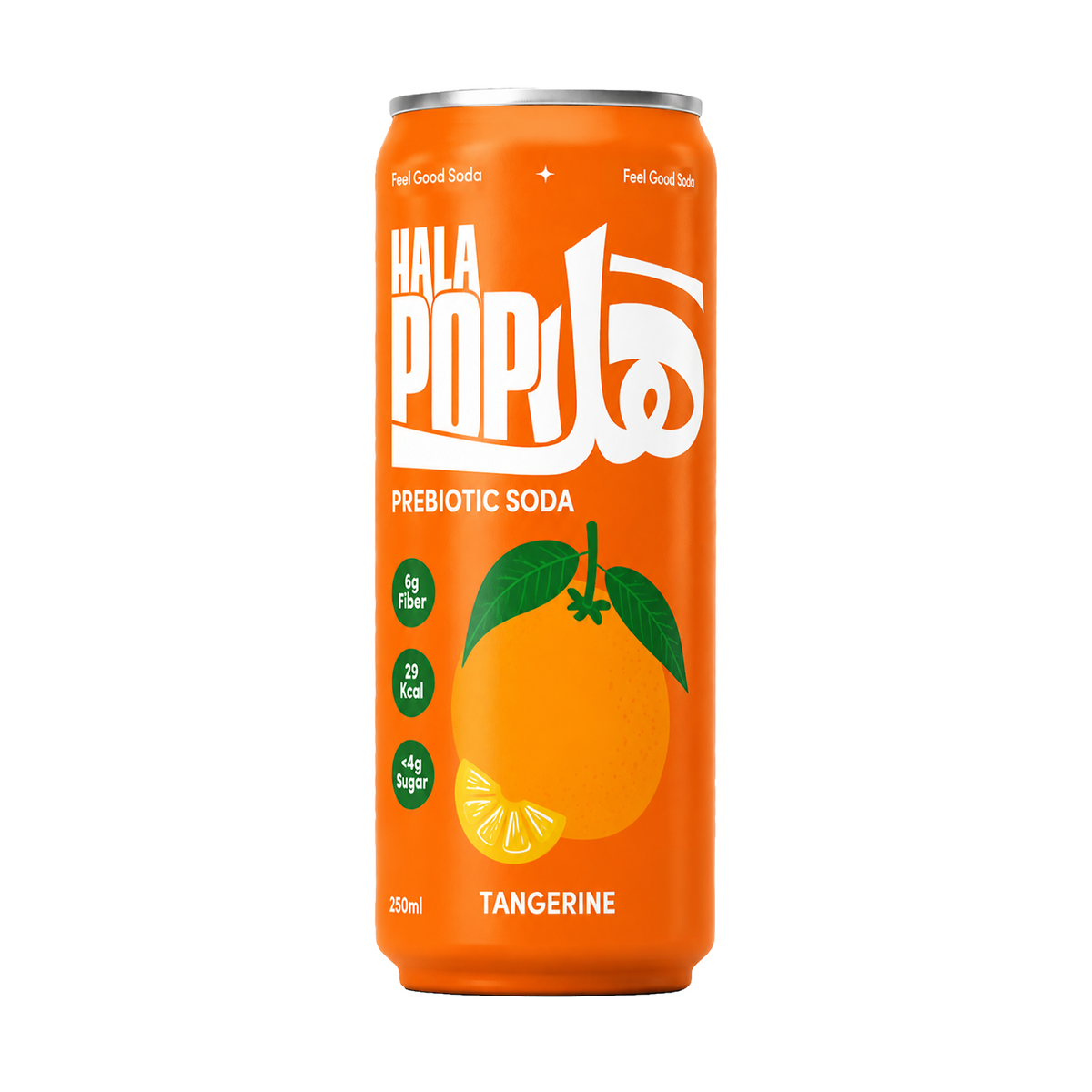 HalaPop Probiotic Soda Tangerine Pack of 4 - (250mlx4)