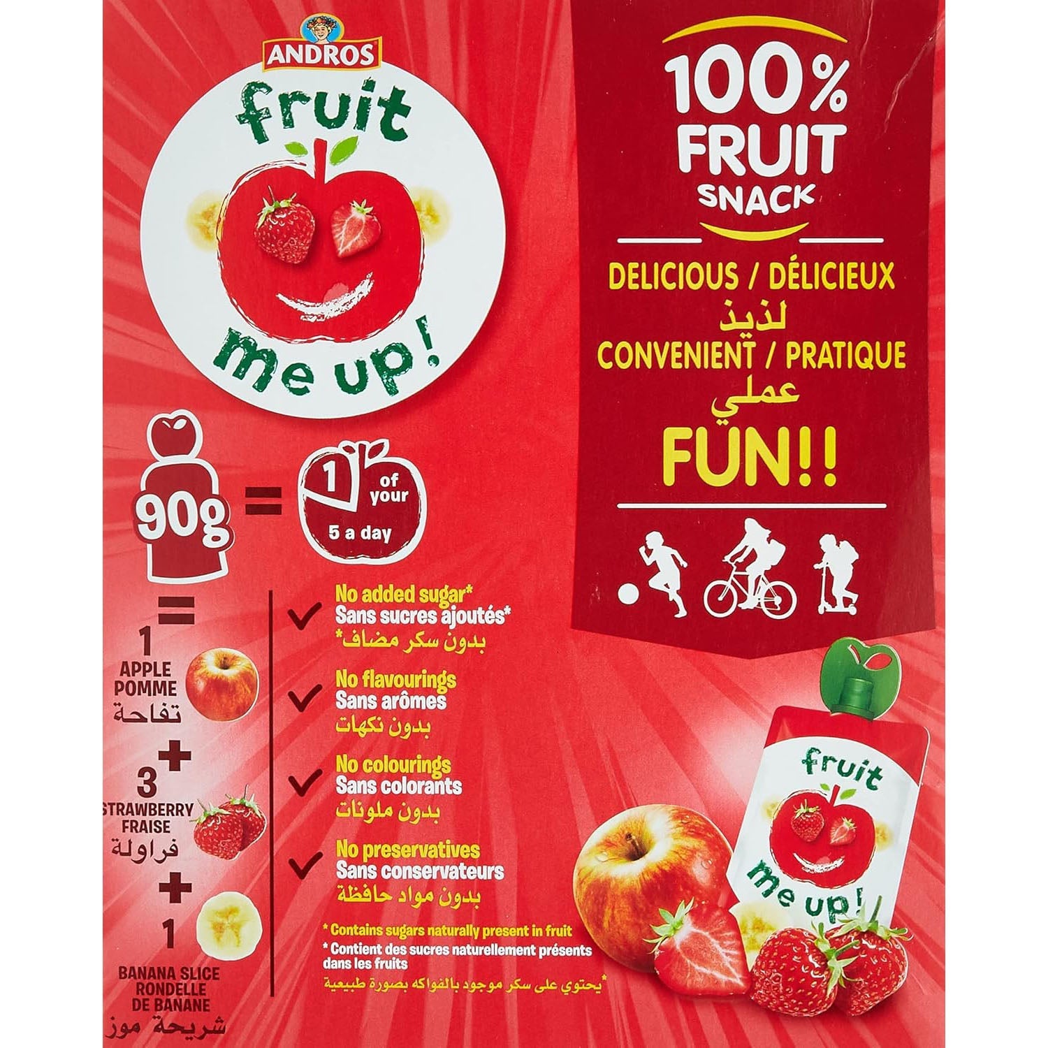 Fruit Me Up Apple Strawberry (4x90gm)