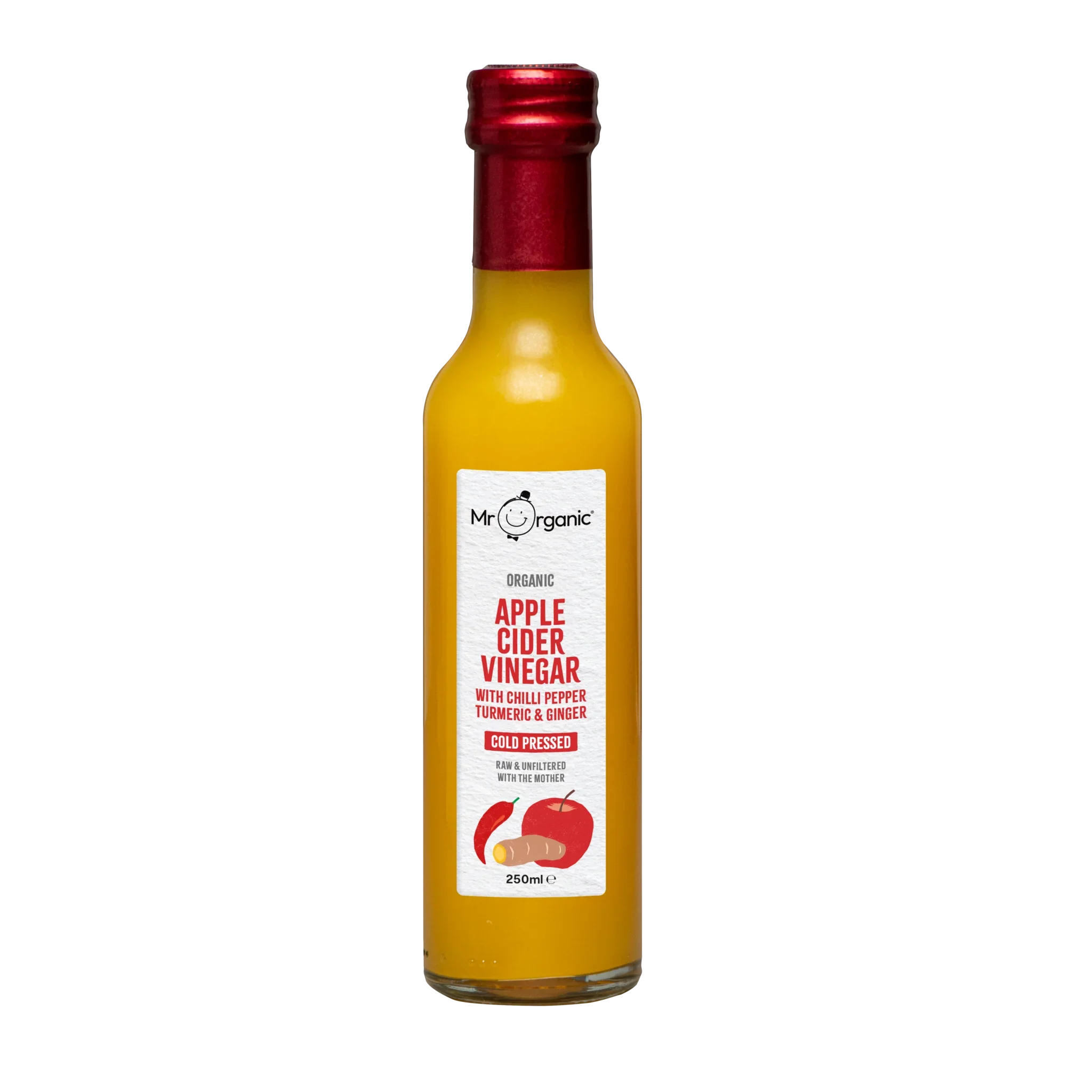 Mr Organic Apple Cider Vinegar With The Mother - Turmeric, Chilli & Ginger 250ml