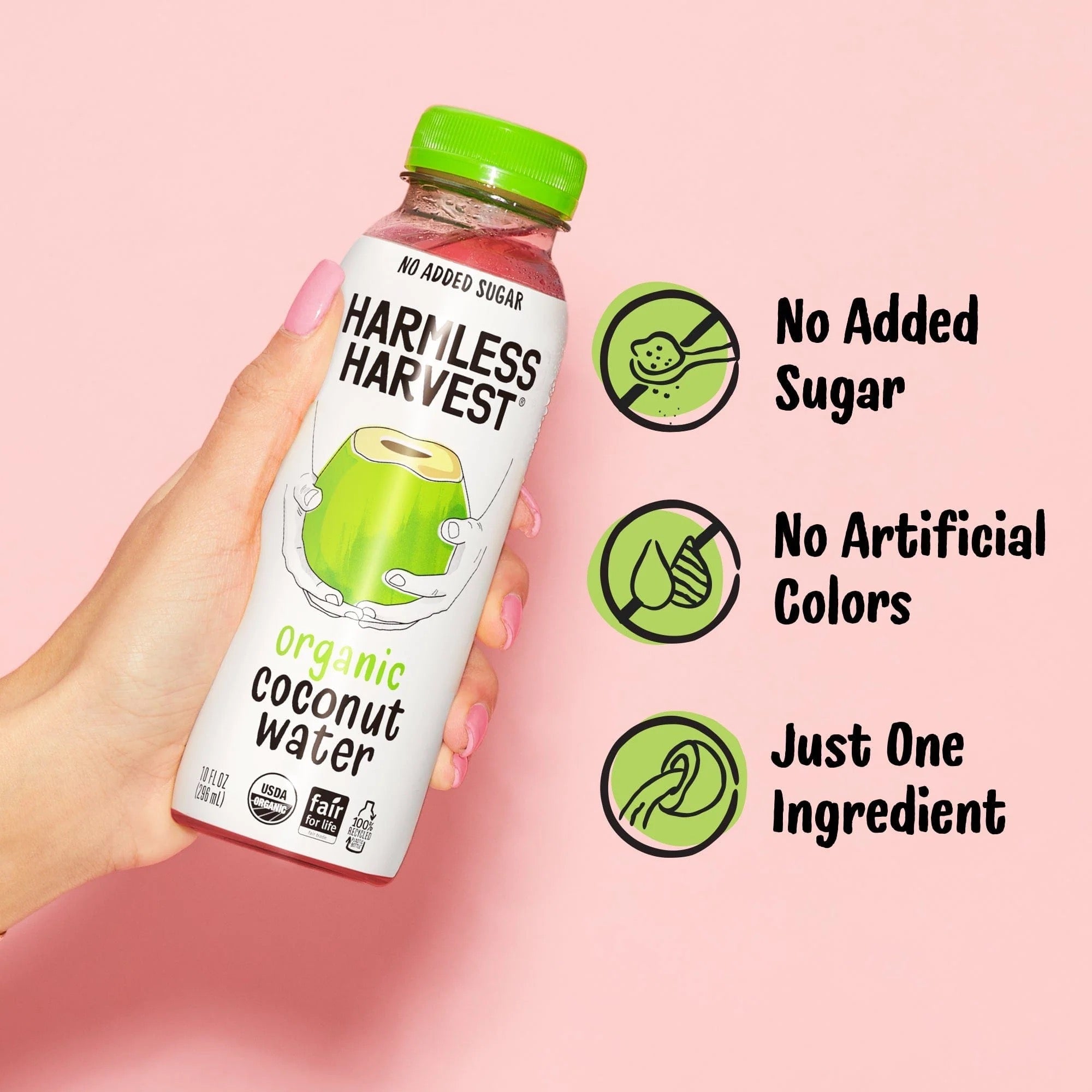 Harmless Harvest Organic Coconut Water, No Added Sugar 296ml