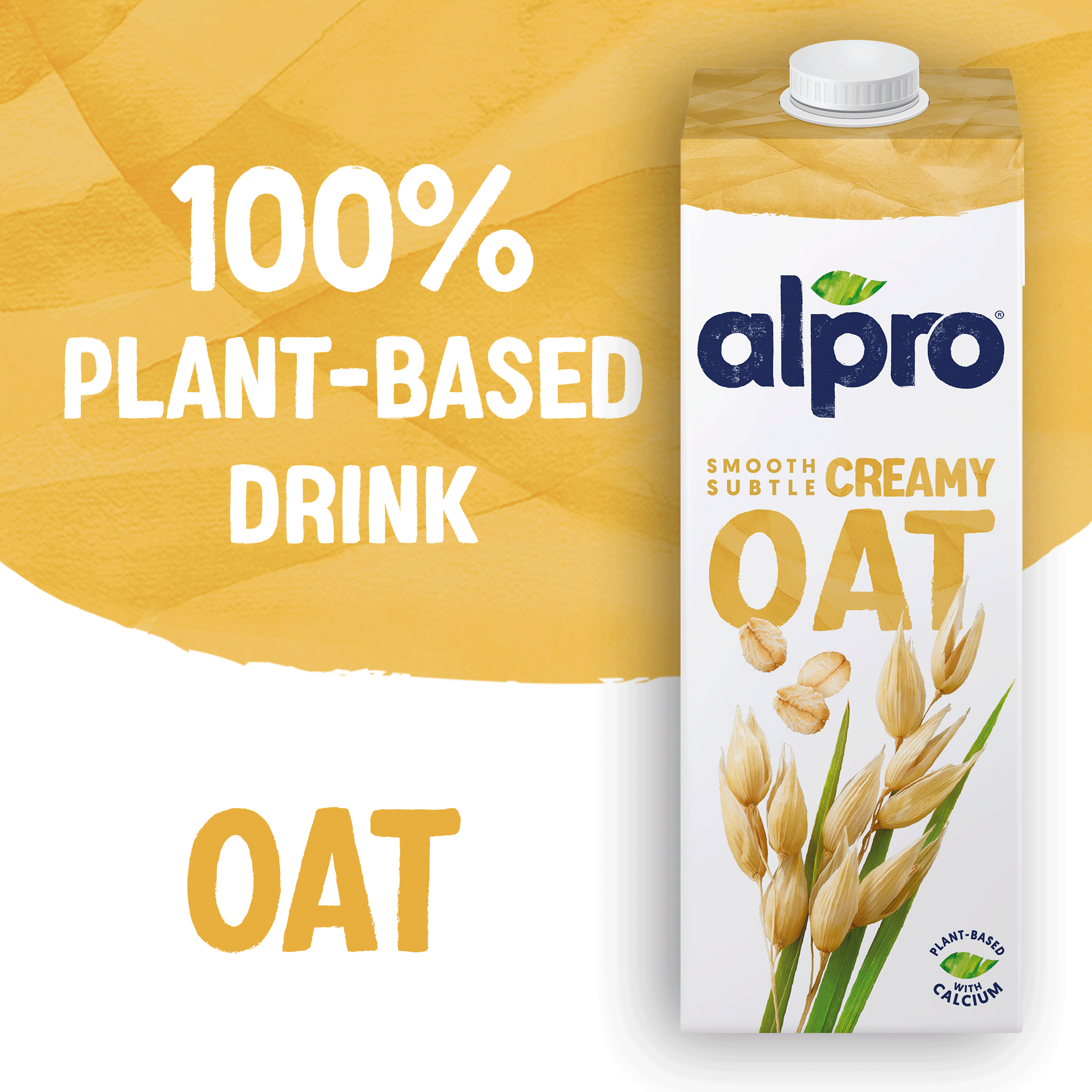 Alpro Drink Oat (1l x 8), 100% Plant Based And Dairy Free, Suitable For Vegans, Naturally Free From Lactose, Rich In Nutrients