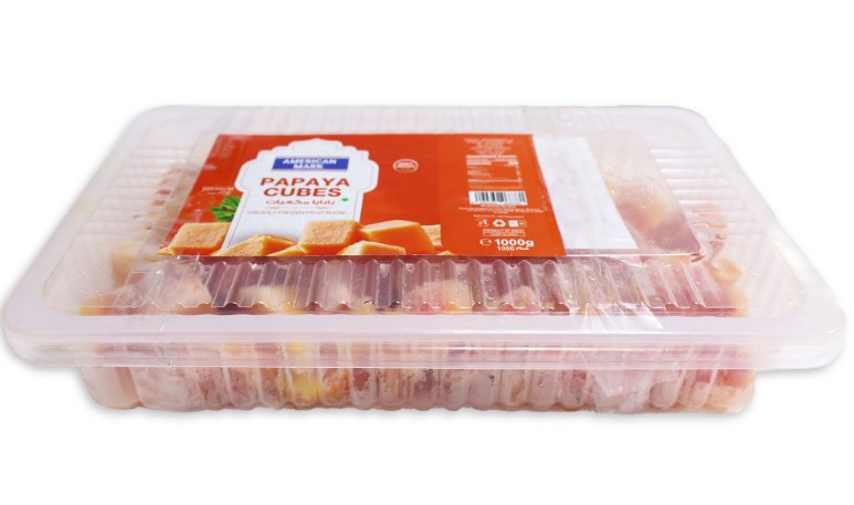 Papaya cubes IQF