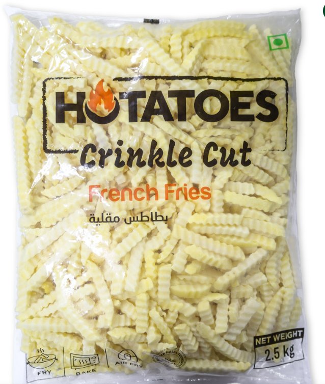Crinkle cut fries 9mm