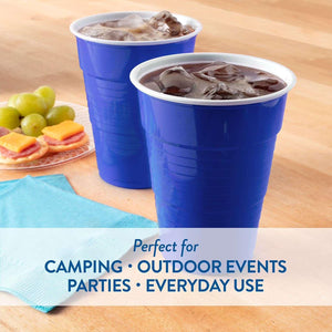 Heavy - Duty Blue Plastic Cups 532ml, 240 cups