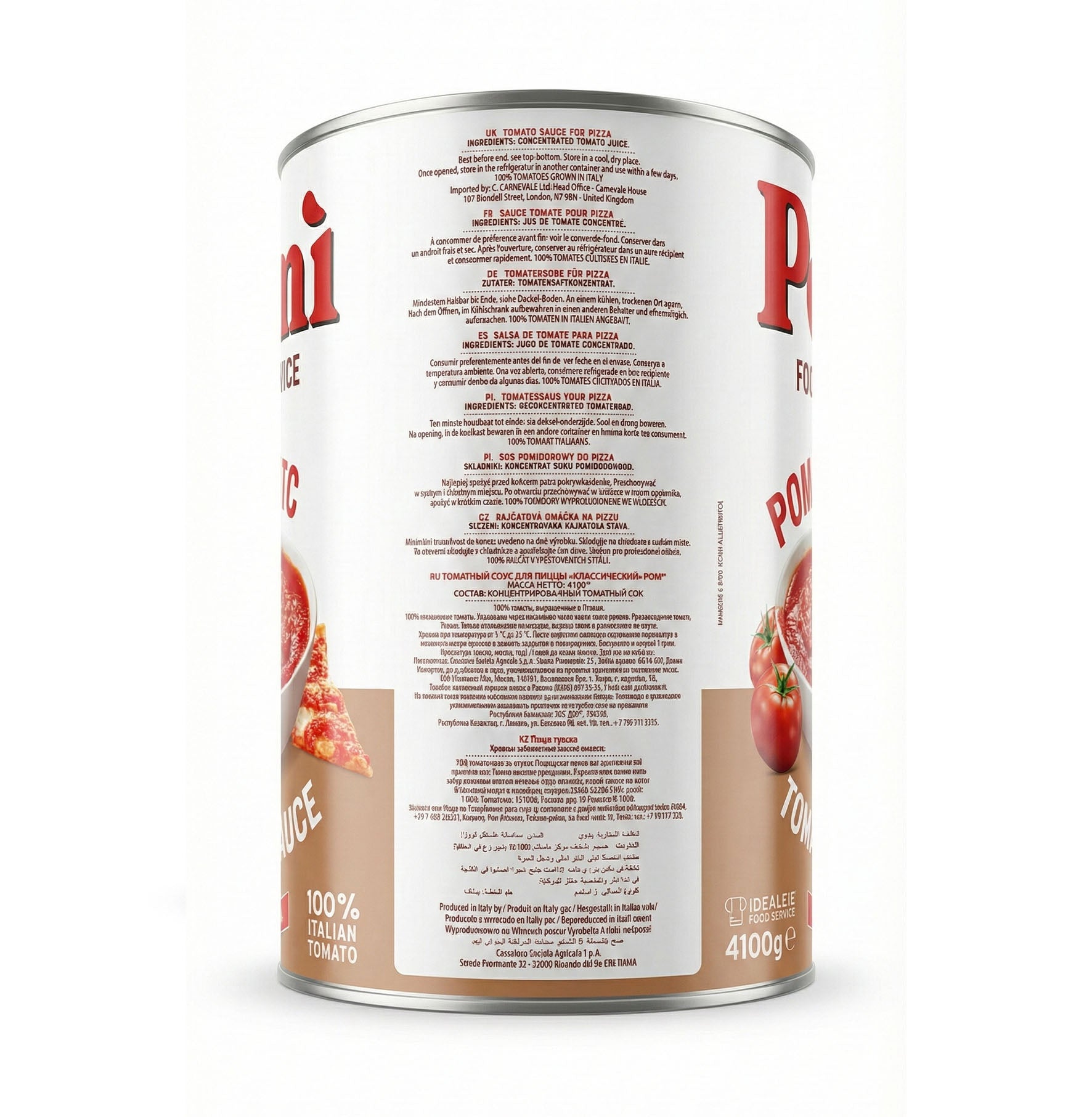 Pomi Pizza Sauce Natural 4.1kg