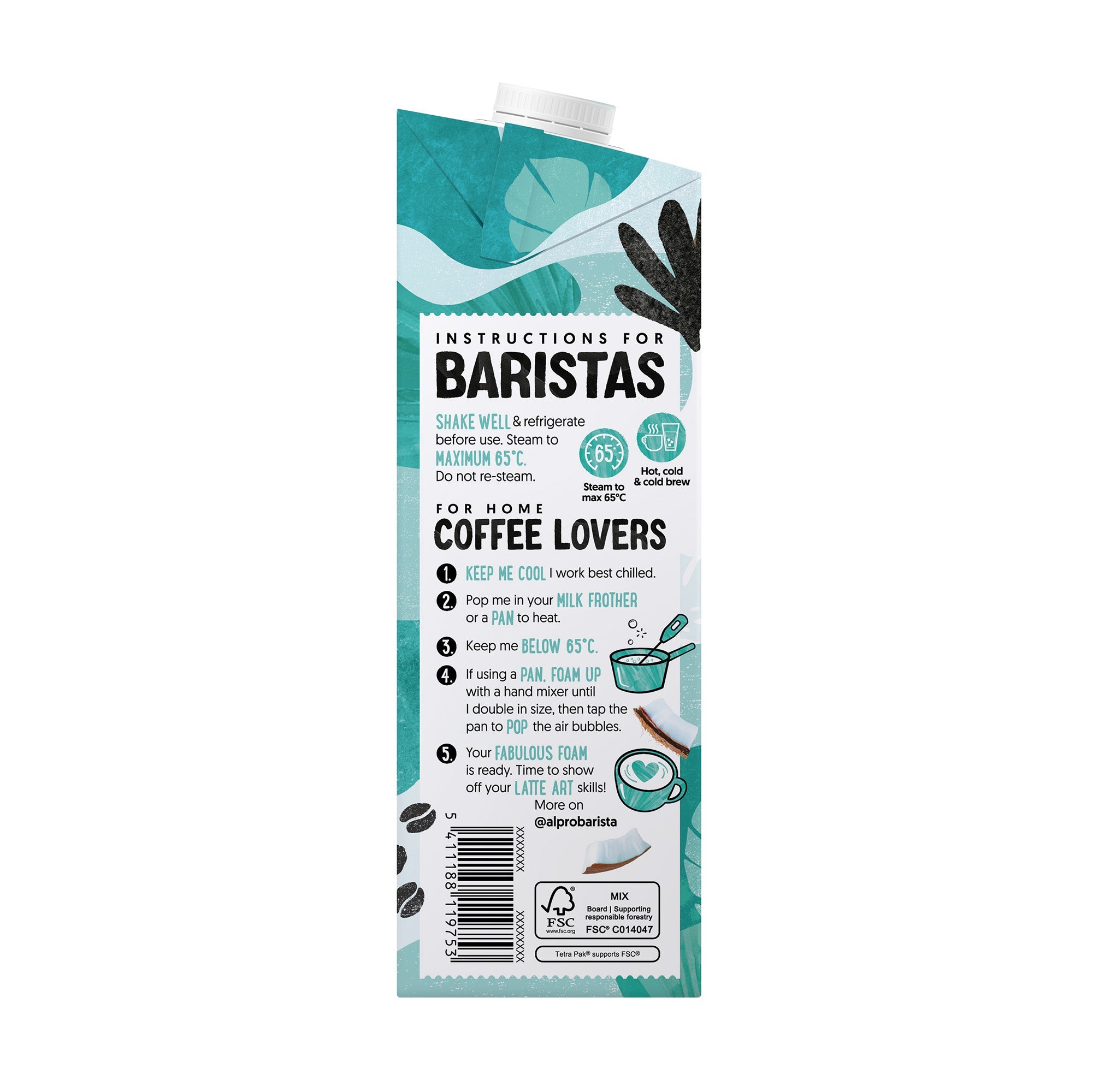 Alpro Barista Coconut Drink, Pack Of 1L, Totally Plant Based, Dairy & Vegan, Naturally Free From Lactose, Fabulously Foamable Addition To Your Coffee