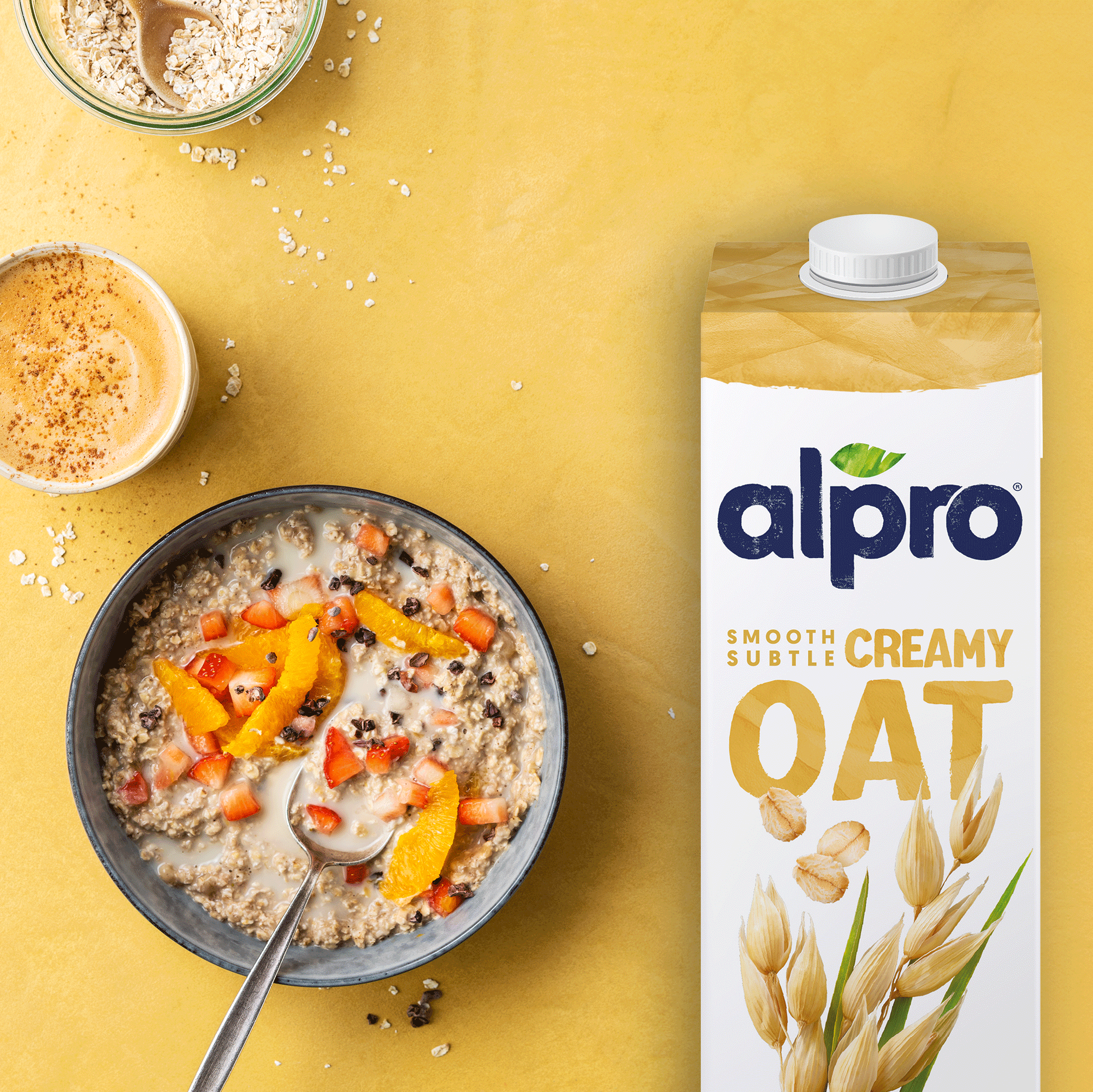 Alpro Drink Oat (1l x 8), 100% Plant Based And Dairy Free, Suitable For Vegans, Naturally Free From Lactose, Rich In Nutrients