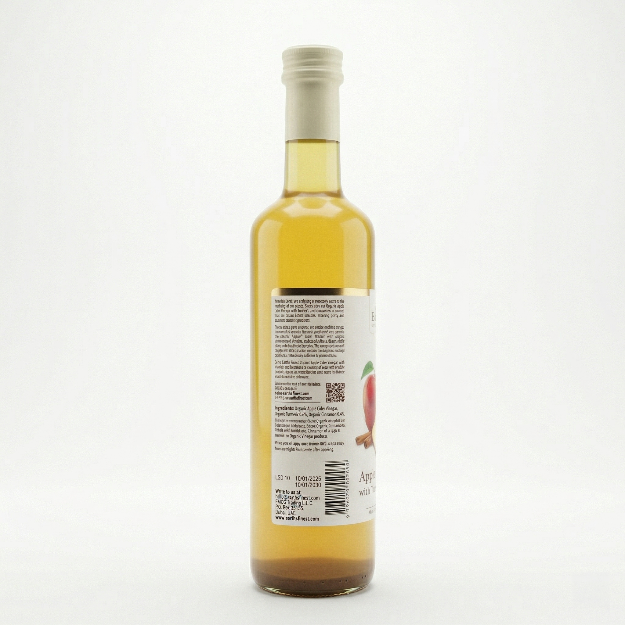 Earth's Finest Organic Apple Cider Vinegar with Cinnamon & Turmeric 500ml