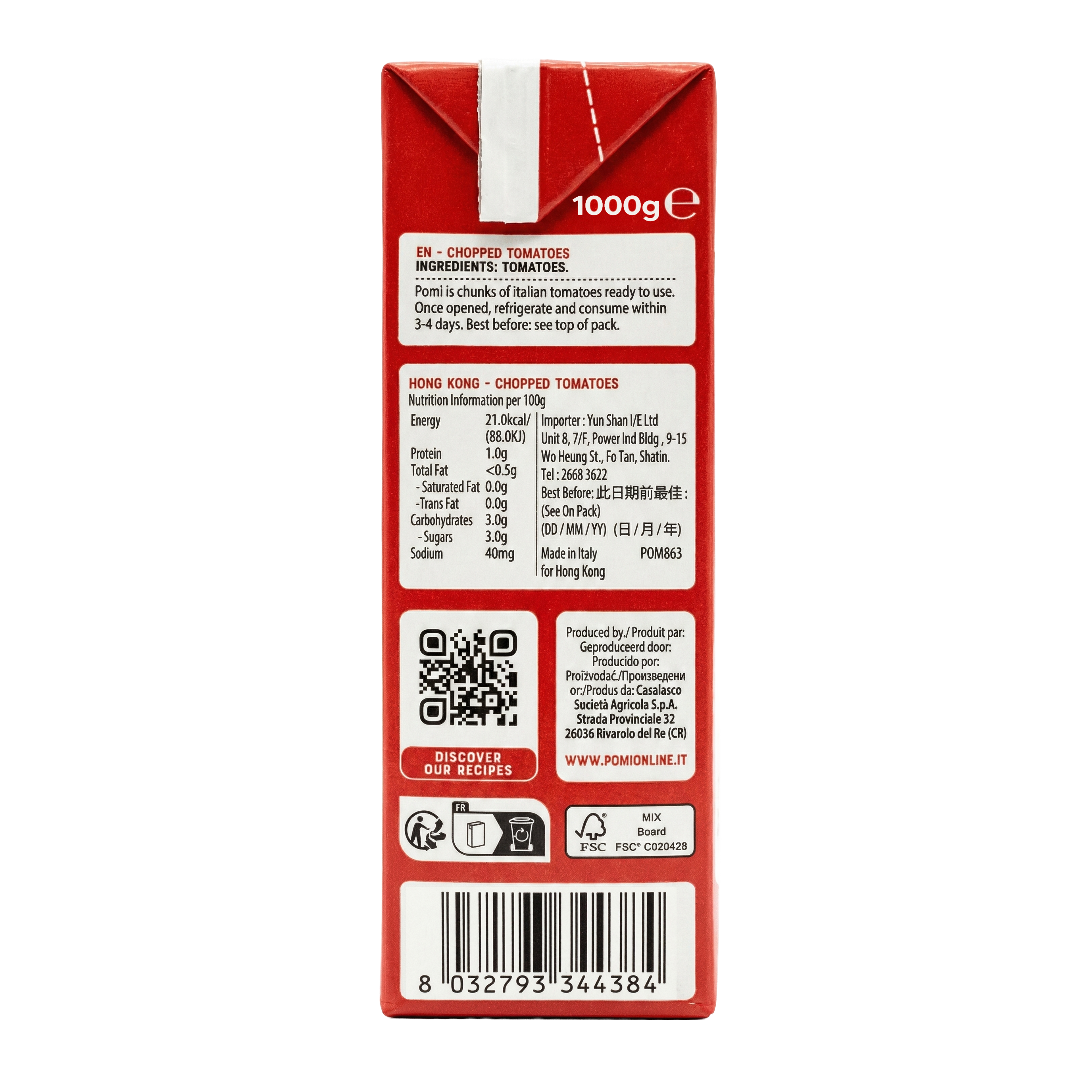 Pomi Chopped Tomatoes 1kg