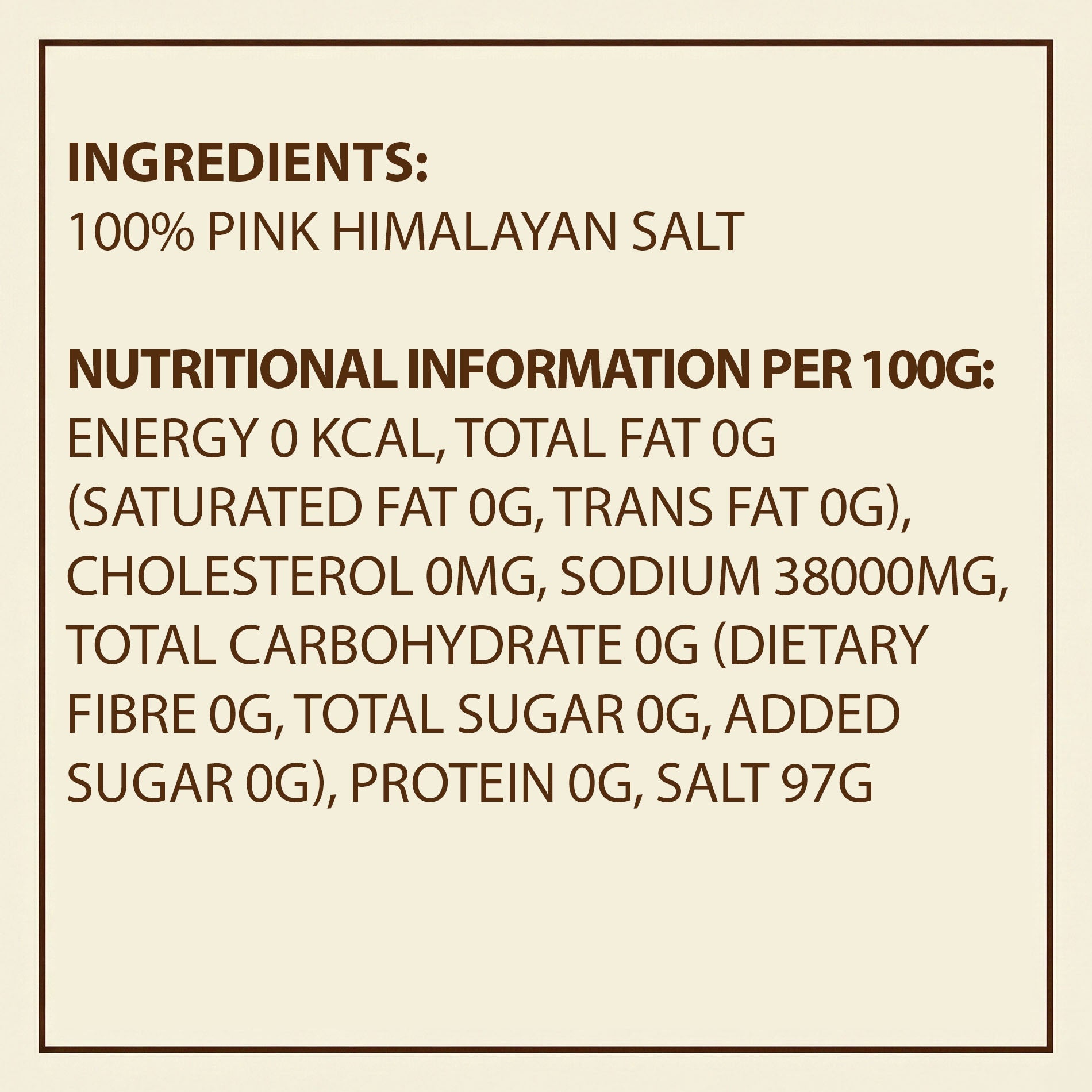 Earth's Finest Pink Himalayan Salt - Coarse 500g