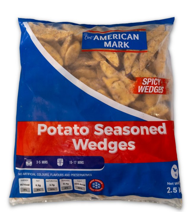 Potato wedges - seasoned (spicy)
