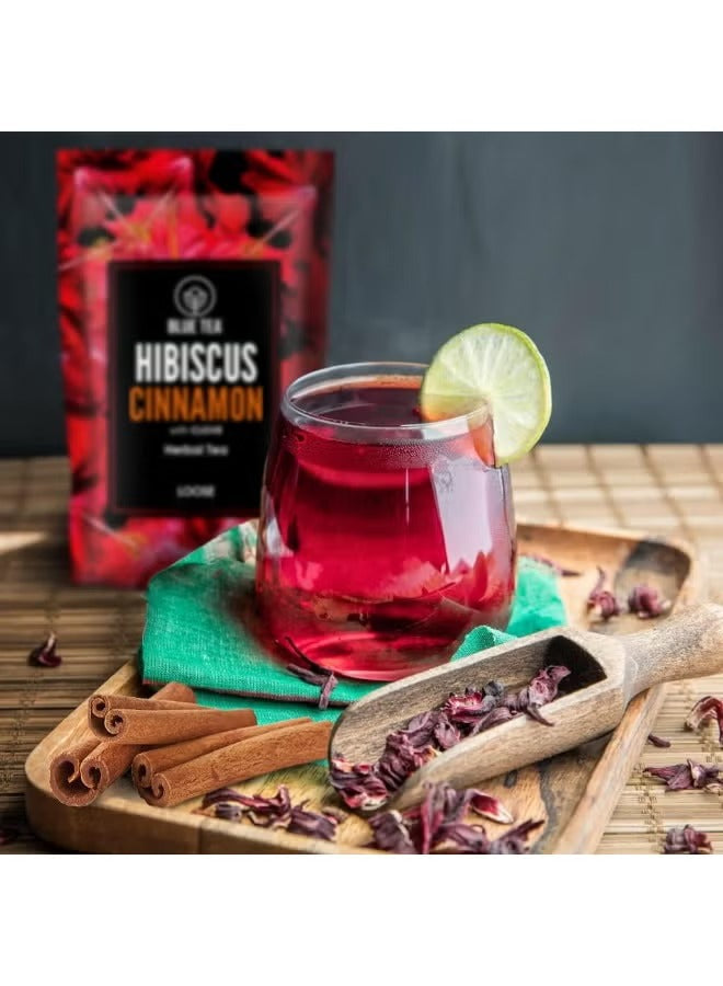 Blue Tea Hibiscus. Cinnamon Herbal Tea 100g