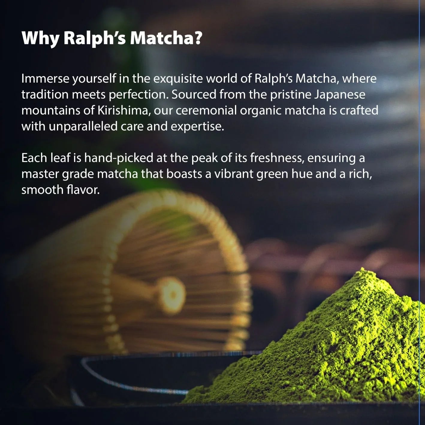 Ralph's Organic Ceremonial Matcha Masters Grade 100g