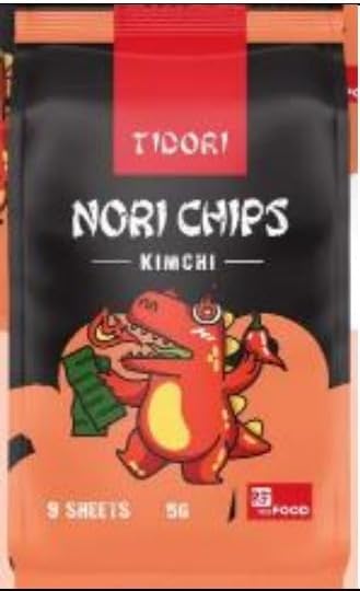 Tidori Nori Chips Kimchi Flavour 5g (Pack of 3)