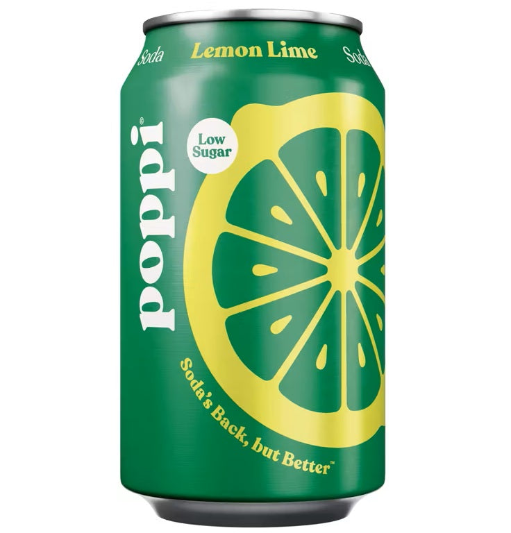 Poppi Low Sugar Lemon Lime Soda Can 330 ml