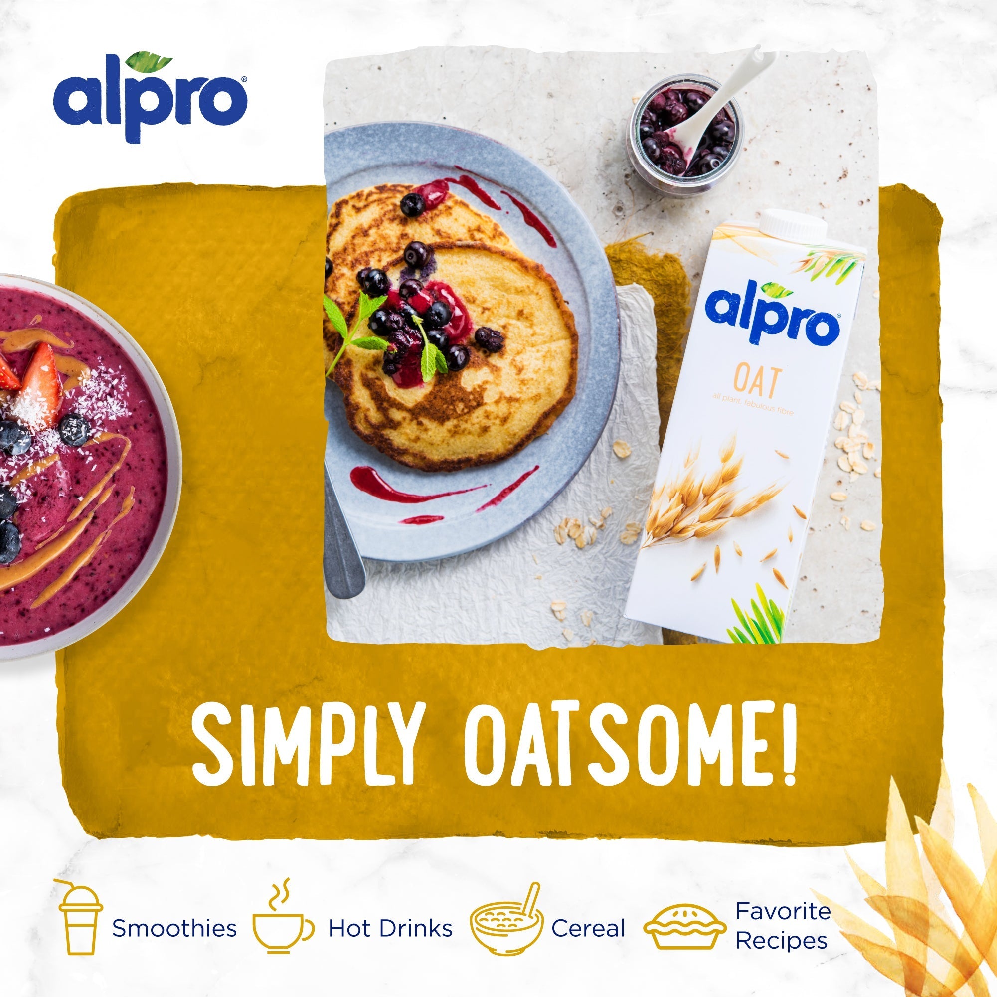 Alpro Barista Oat Drink 1L, (Pack of 4),New Recipe, Voted Best in Coffee, 100% Plant Based And Dairy Free, Suitable For Vegans, Naturally Free From Lactose, Rich In Nutrients