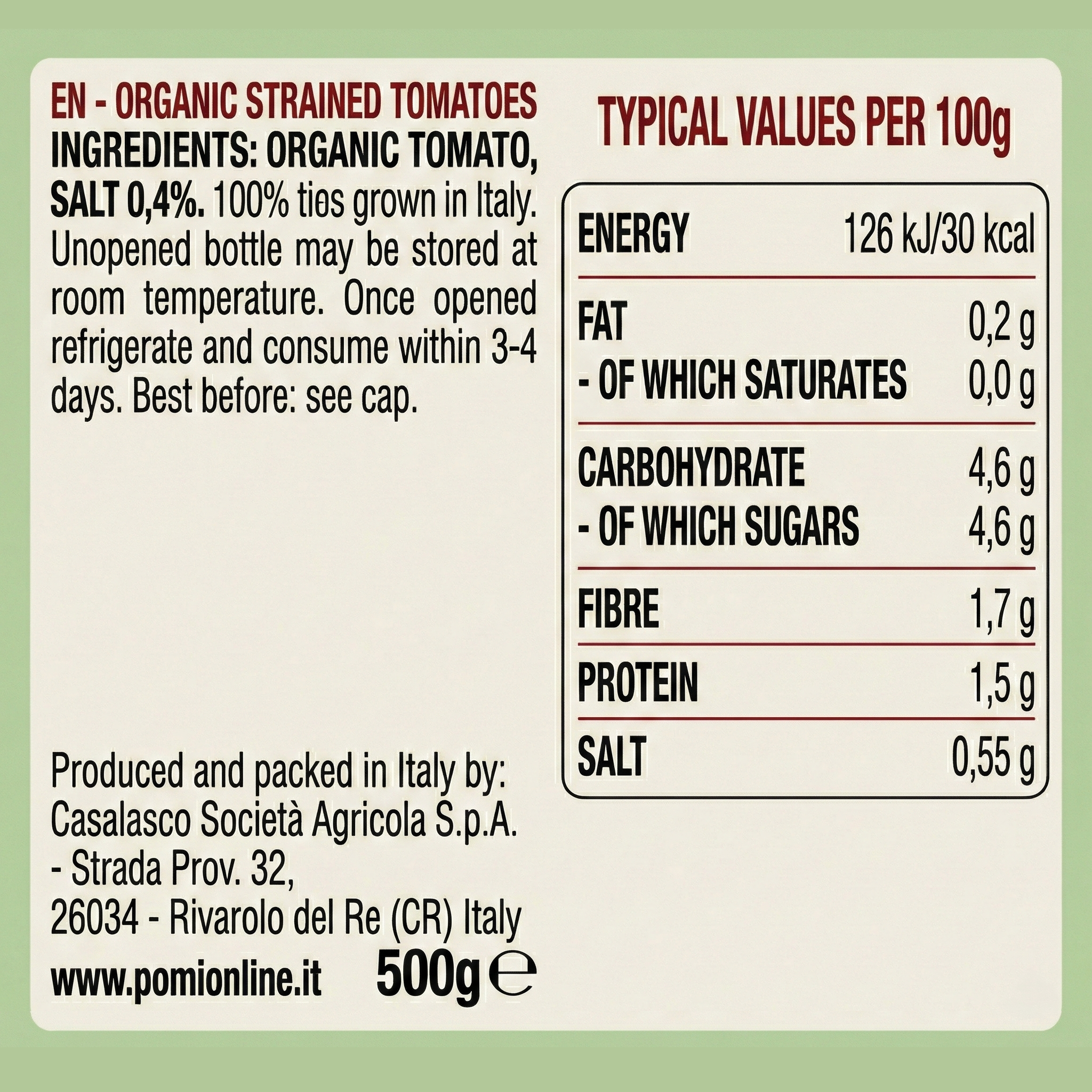 Pomi Passata Organic 500gm