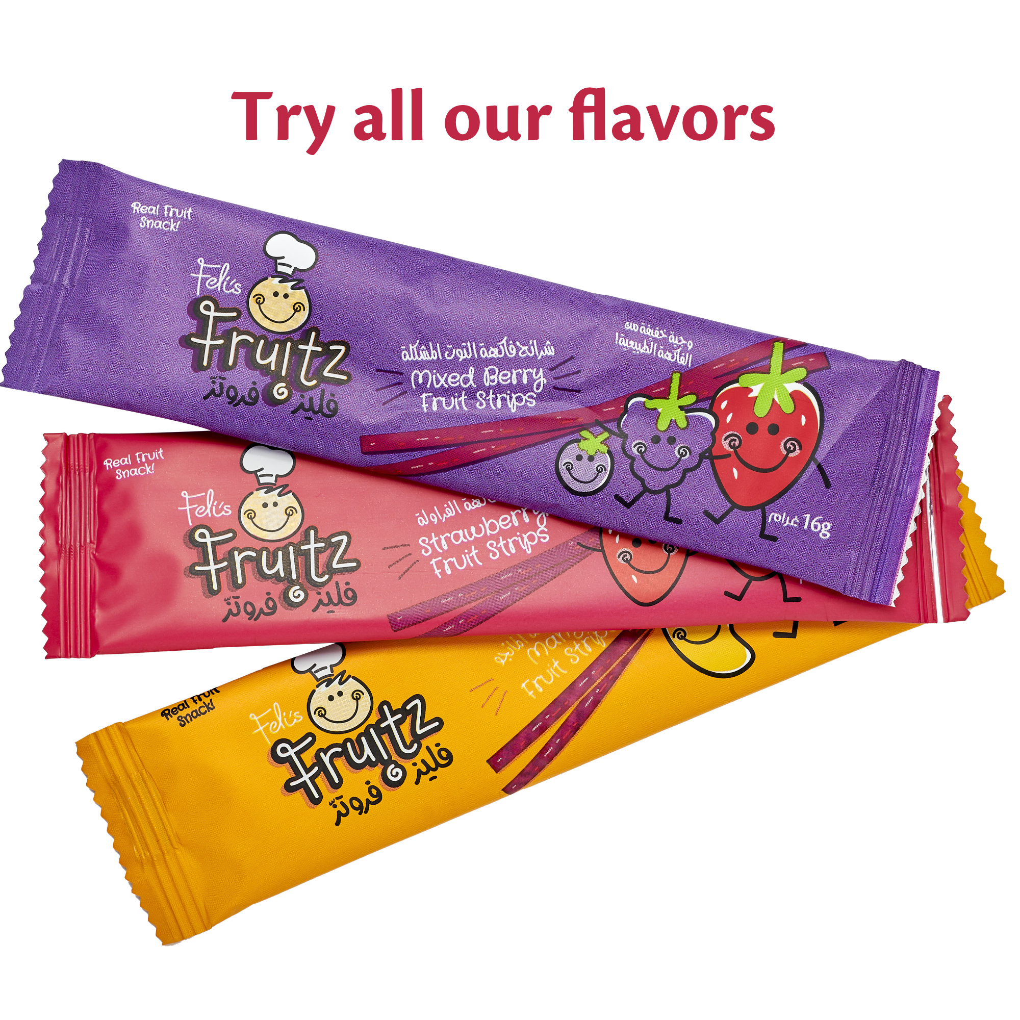 Feli's Fruitz Strawberry Fruit Strips - Real Fruit Snack - Vegan- Gluten Free 80gm (5x16gm)