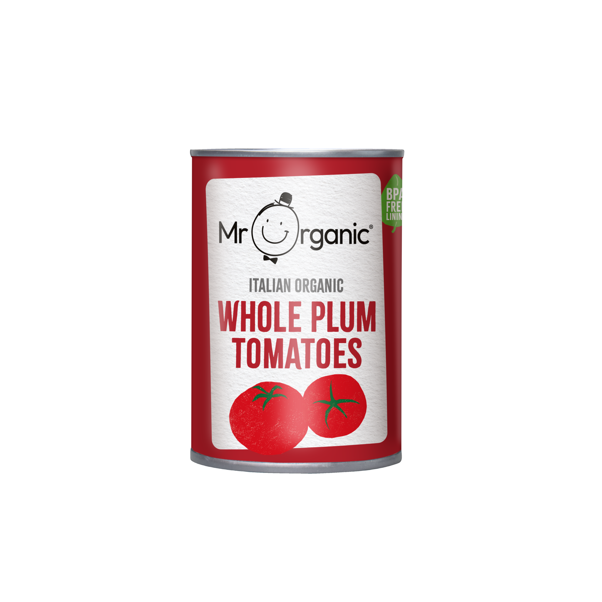 Mr Organic Whole Plum Tomato 400g