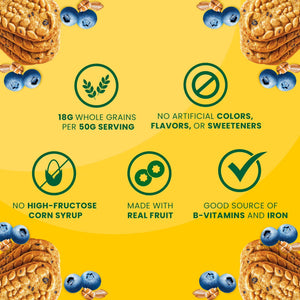 Belvita Crunchy Breakfast Biscuits, Blueberry - 1.25 kg (25 Packs of 4)