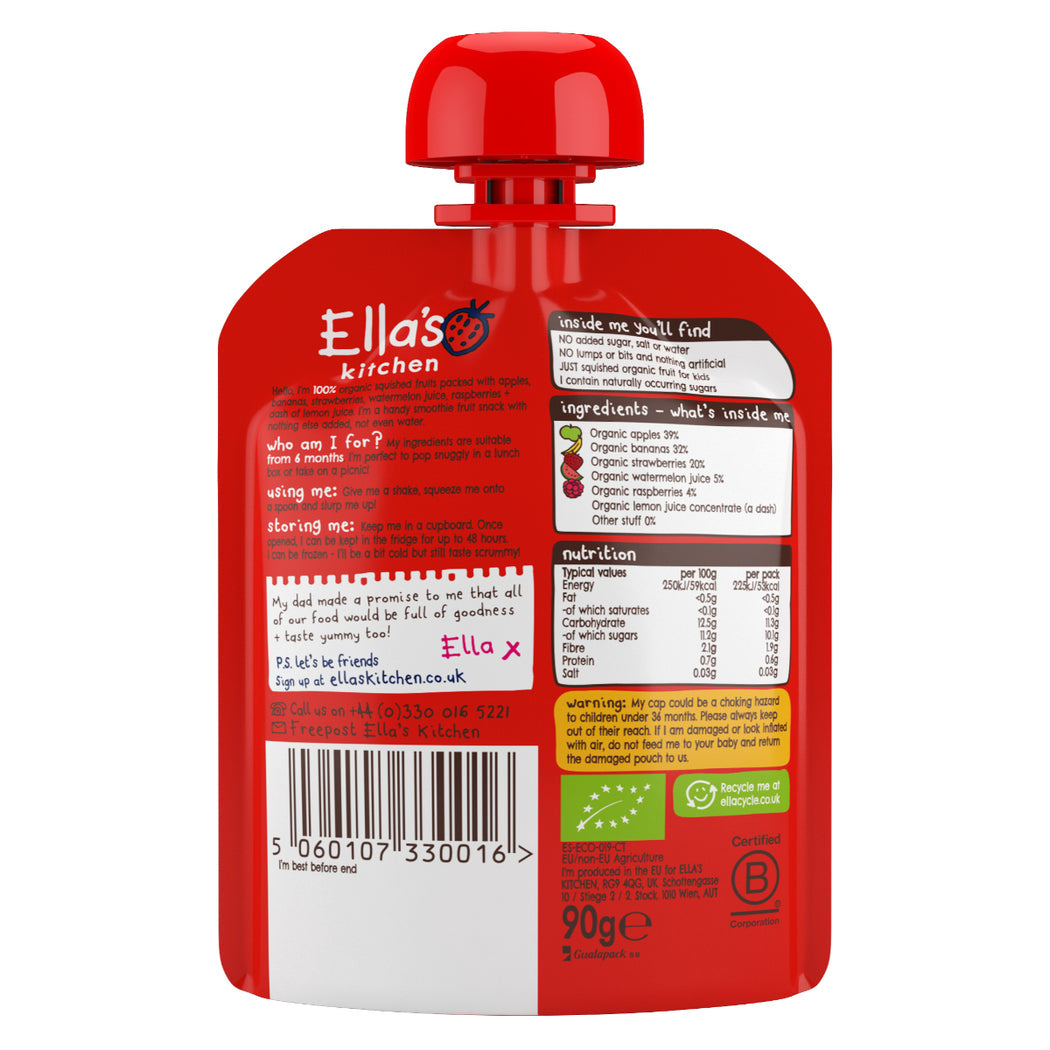Ella's Kitchen organic the red one 90g x 5. Expiry Date: 1-May-26