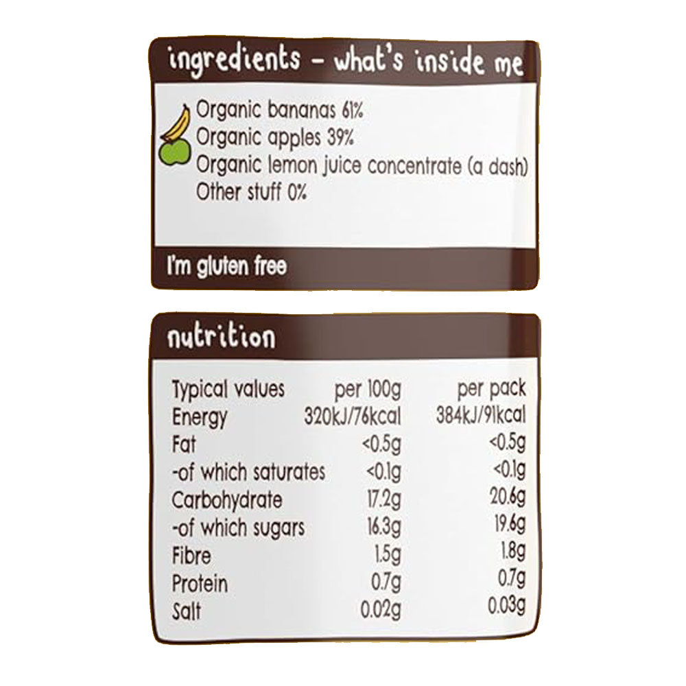 Ella's Kitchen organic apples + bananas 120g.