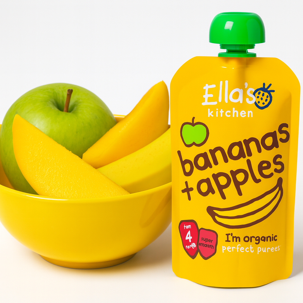Ella's Kitchen organic apples + bananas 120g.