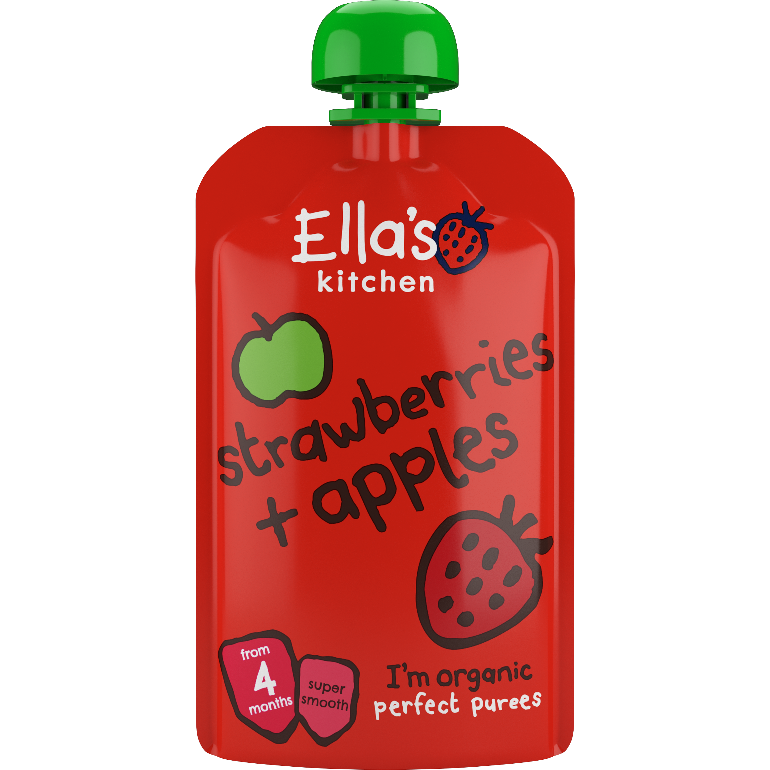 Ella's Kitchen organic strawberries + apples 120g.