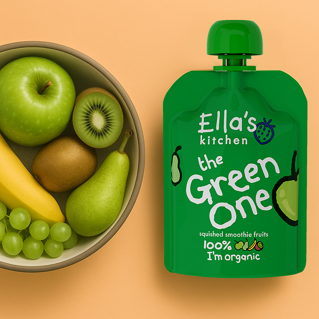 Ella's Kitchen organic the green one 90g x 5. Expiry Date: 1-May-26