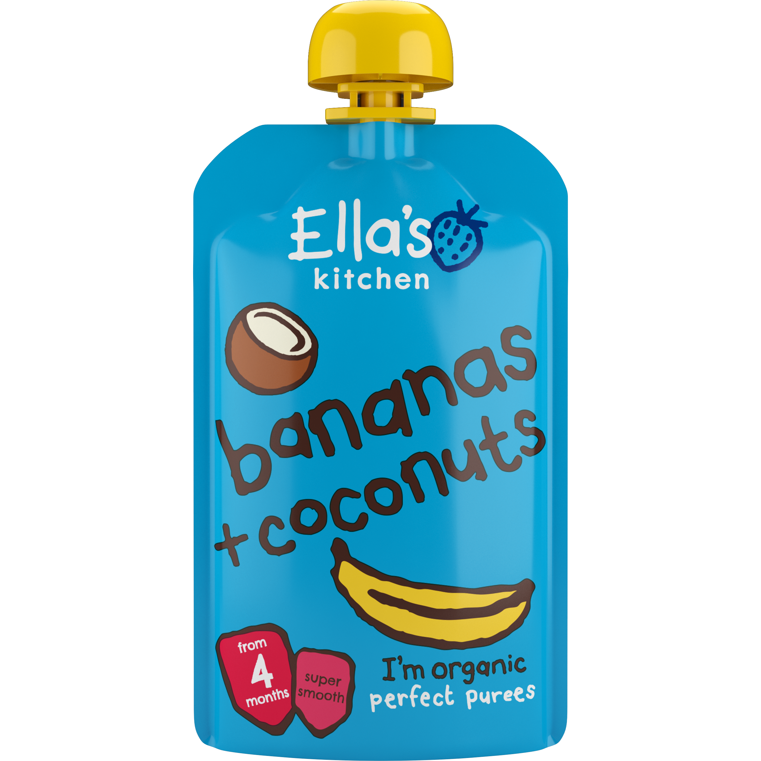Ella's Kitchen organic bananas + coconut 120g. Expiry date: 8-Jun-26