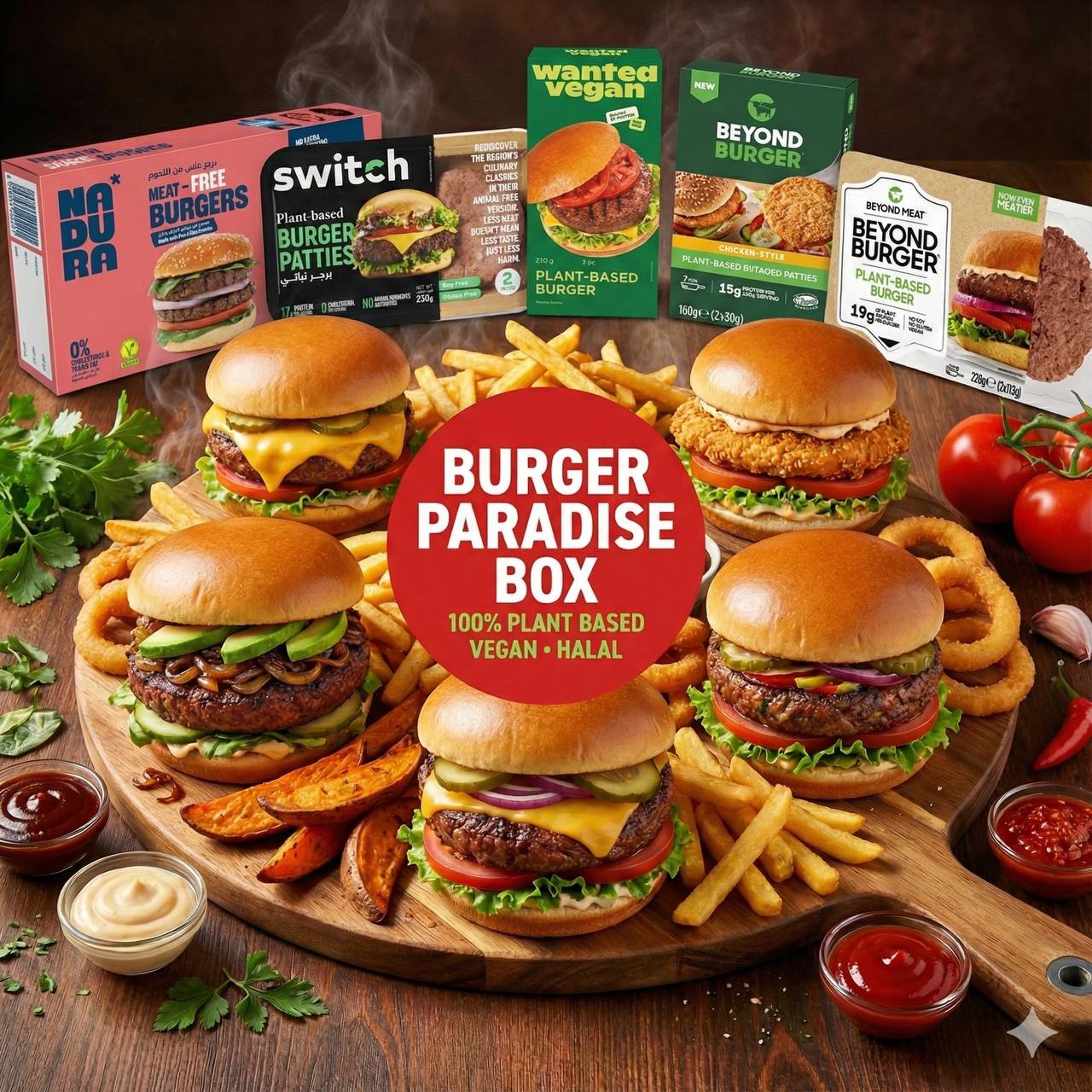 BURGER PARADISE BOX x2 inside