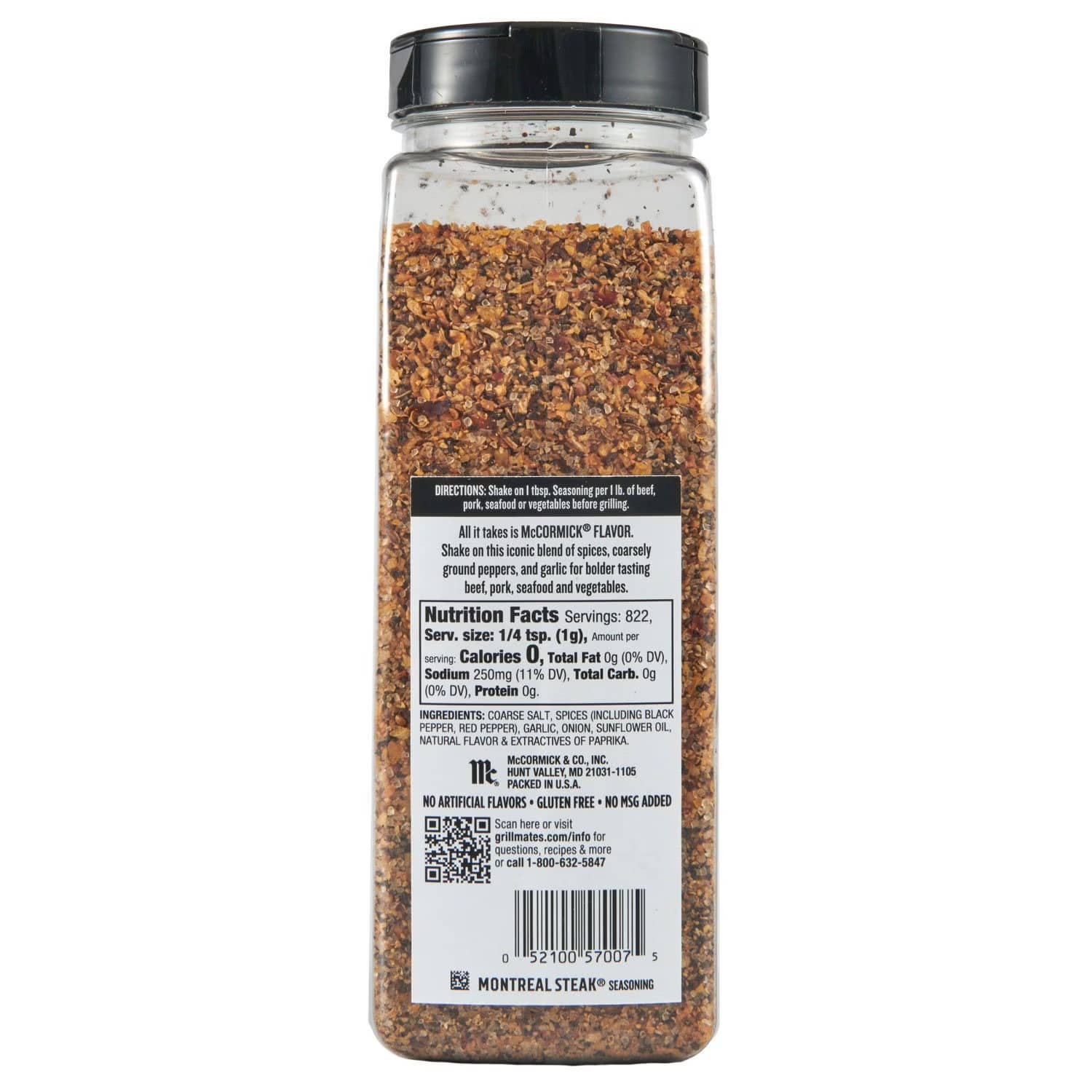 McCormick Grill Mates Montreal Steak Seasoning - 822g