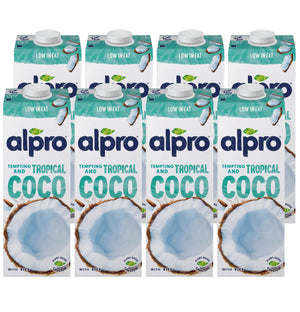 Alpro Drink Coconut Original (1l x 8), 100% Plant Based And Dairy Free, Suitable For Vegans, Naturally Free From Lactose, Rich In Nutrients
