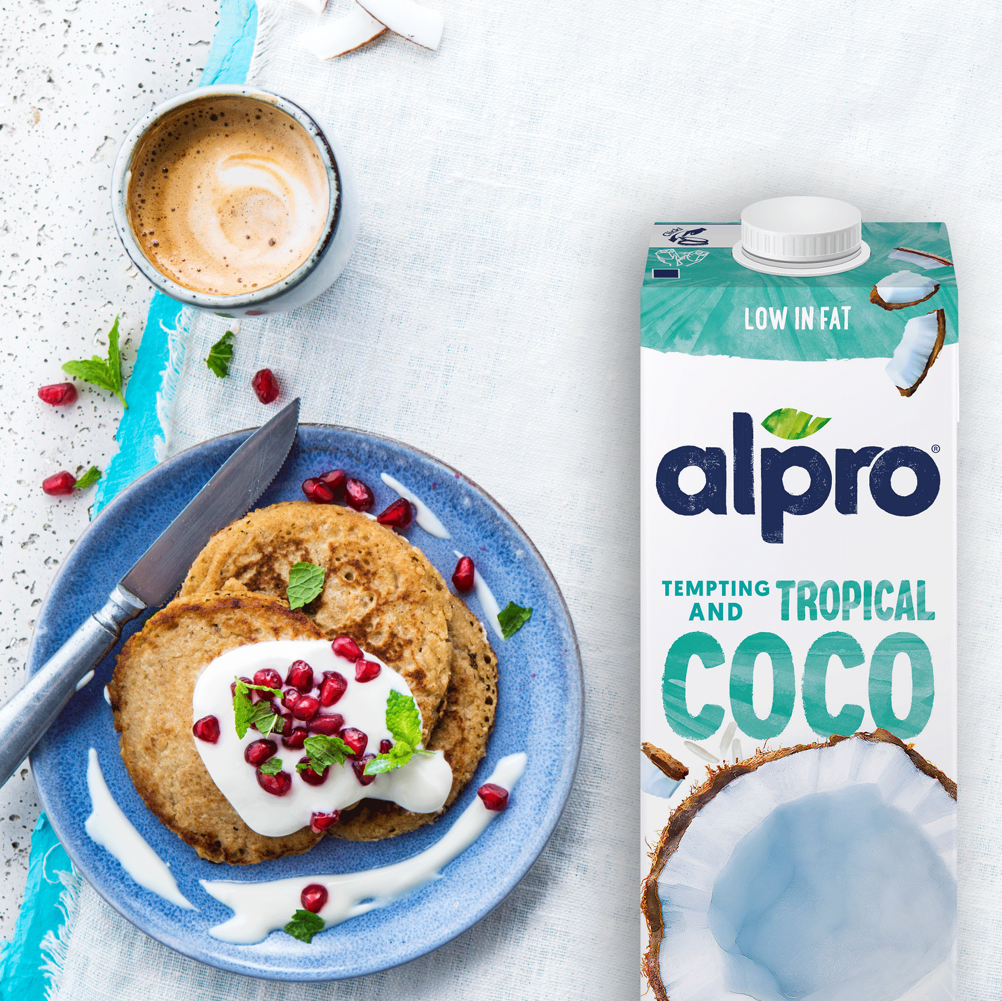 Alpro Drink Coconut Original (1l x 8), 100% Plant Based And Dairy Free, Suitable For Vegans, Naturally Free From Lactose, Rich In Nutrients